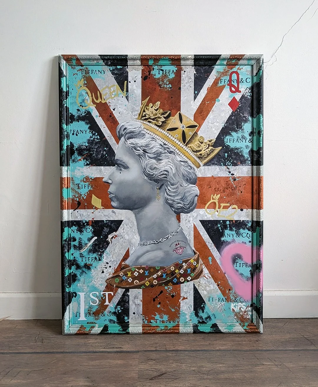 Queen of Diamonds - Embellished Limited Edition print