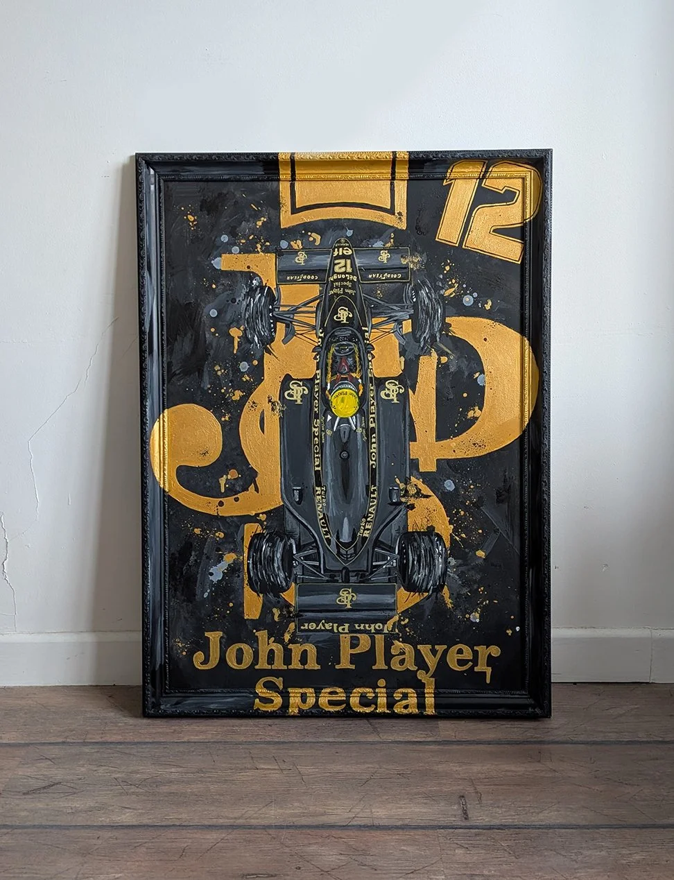 Ayrton Senna 1985 Lotus 97T JPS F1 - Embellished Limited Edition print - Ian Salmon Art