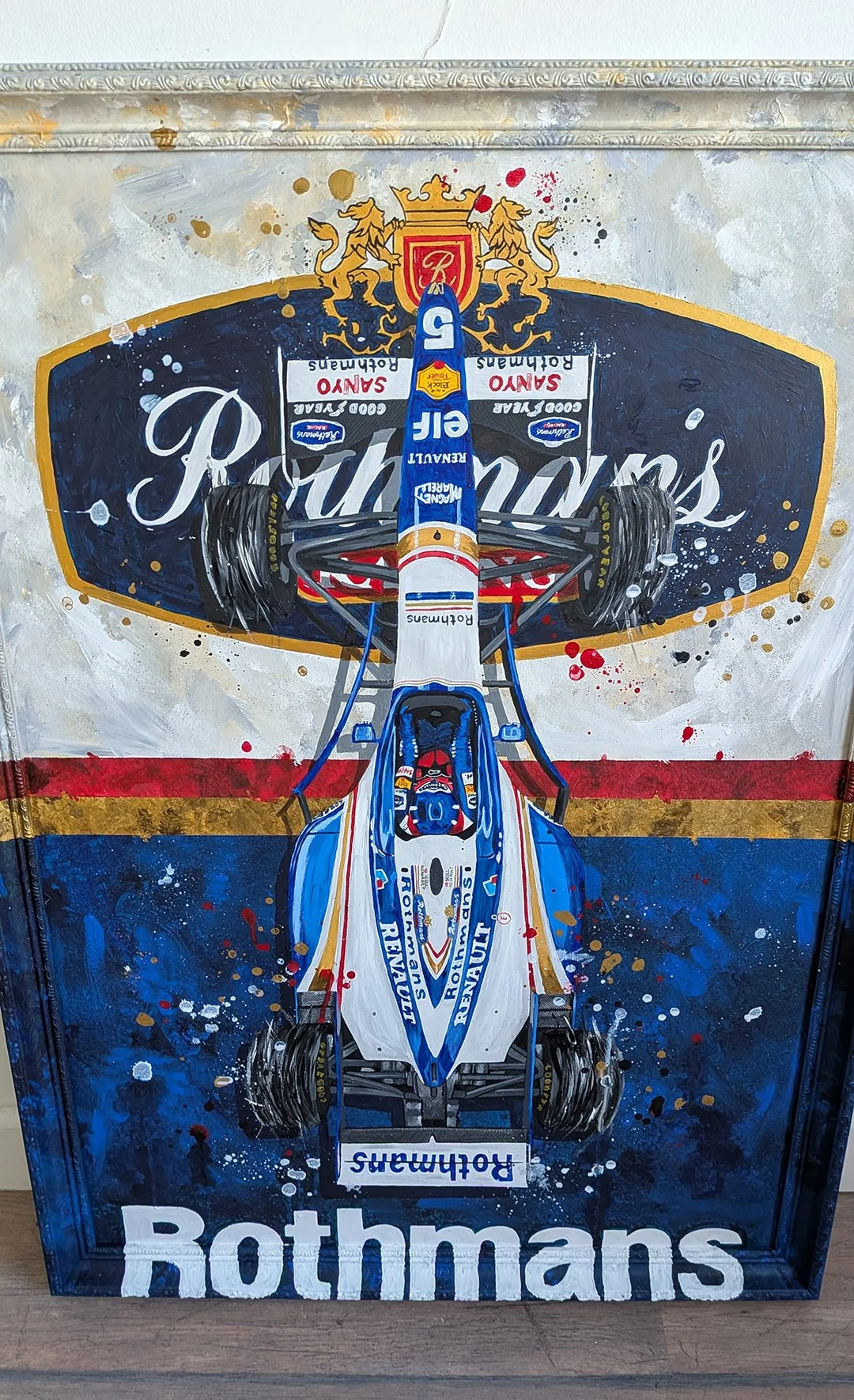 Damon Hill 1996 Williams FW18 F1 - Embellished Limited Edition print - Ian Salmon Art