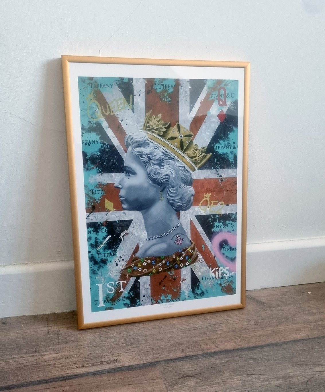 Kips.Art - Queen Of Diamonds Painting - Elizabeth II Platinum Jubilee - Limited Edition print