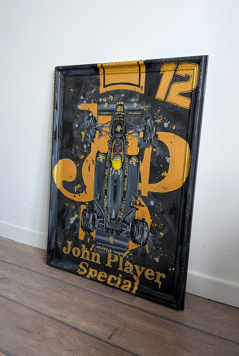 Ayrton Senna 1985 Lotus 97T JPS F1 - Embellished Limited Edition print - Ian Salmon Art