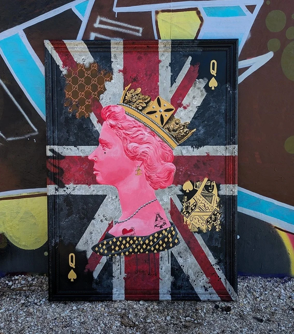 Queen of Spades - Embellished Limited Edition print (Various Sizes)