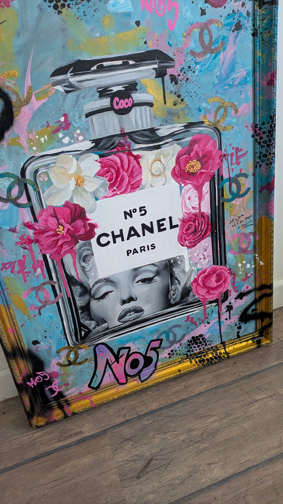 Marilyn Monroe X Chanel no5 - Embellished Limited Edition print - Ian Salmon Art