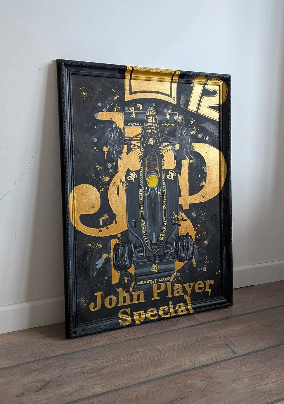 Ayrton Senna 1985 Lotus 97T JPS F1 - Embellished Limited Edition print - Ian Salmon Art