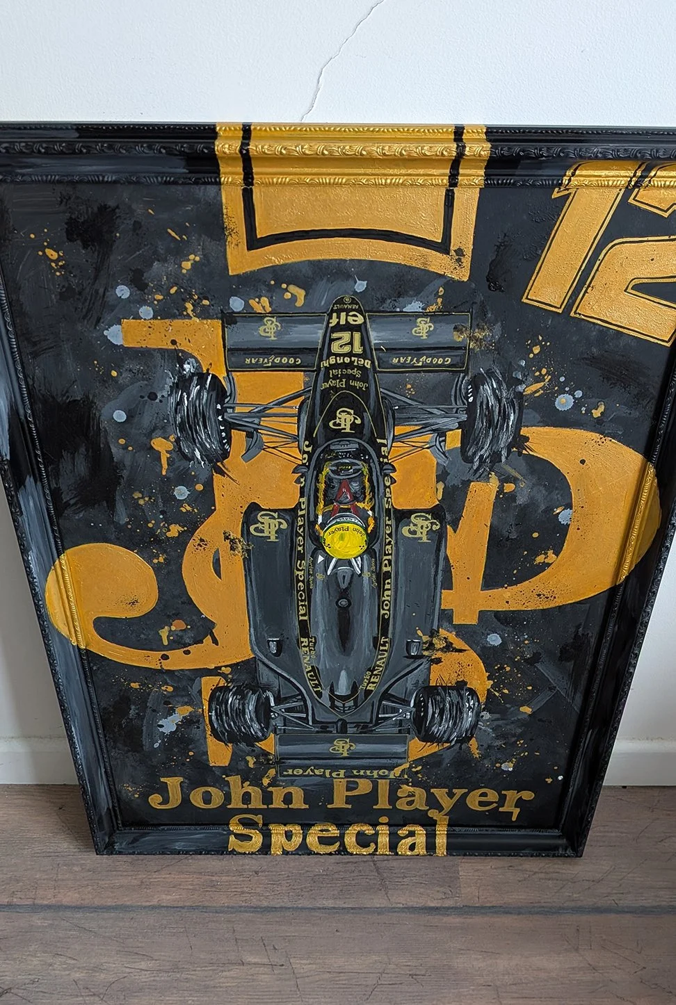 Ayrton Senna 1985 Lotus 97T JPS F1 - Original Painting - Ian Salmon Art