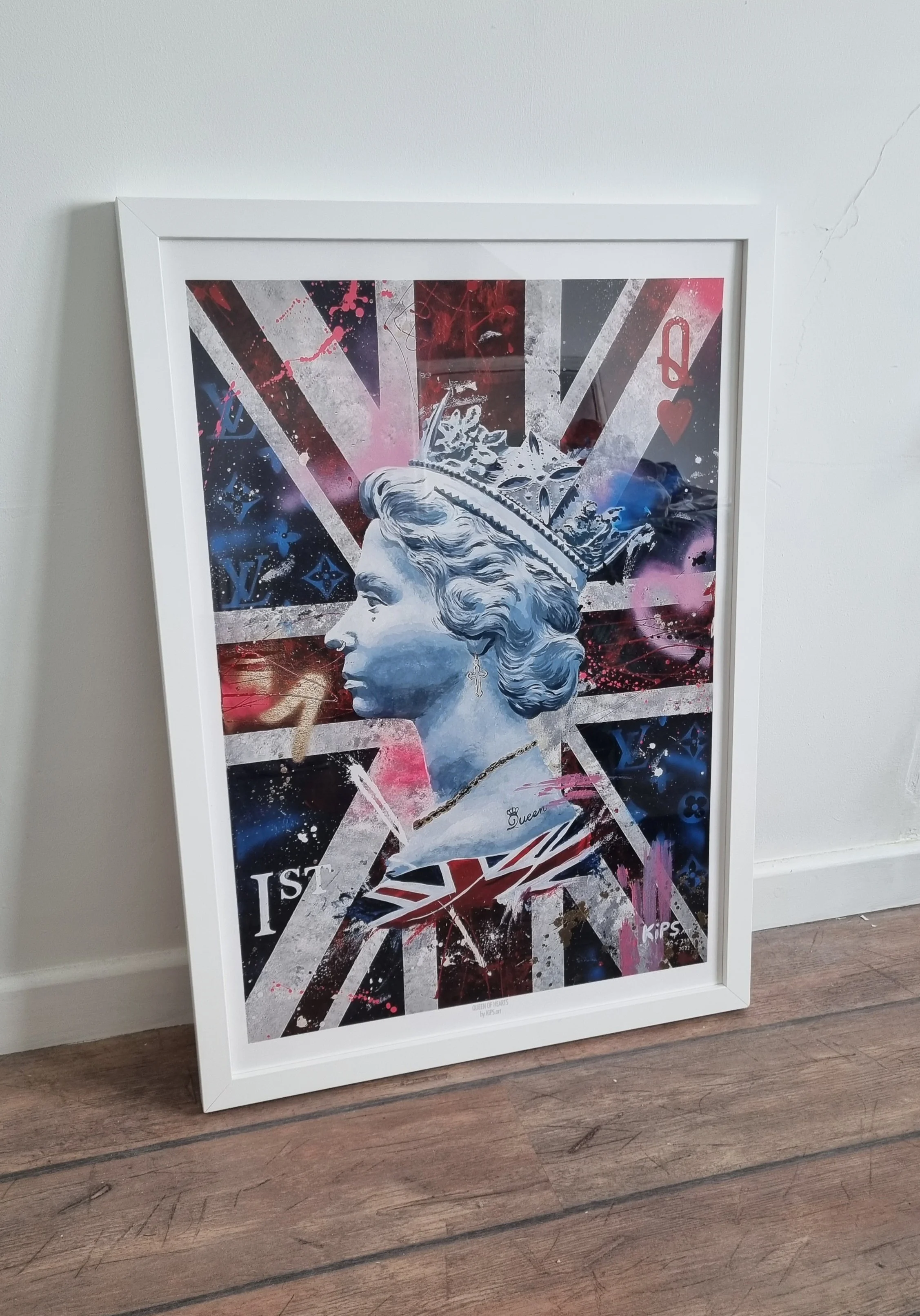 Ian Salmon Art - Queen Of Hearts Print - Elizabeth II Platinum Jubilee