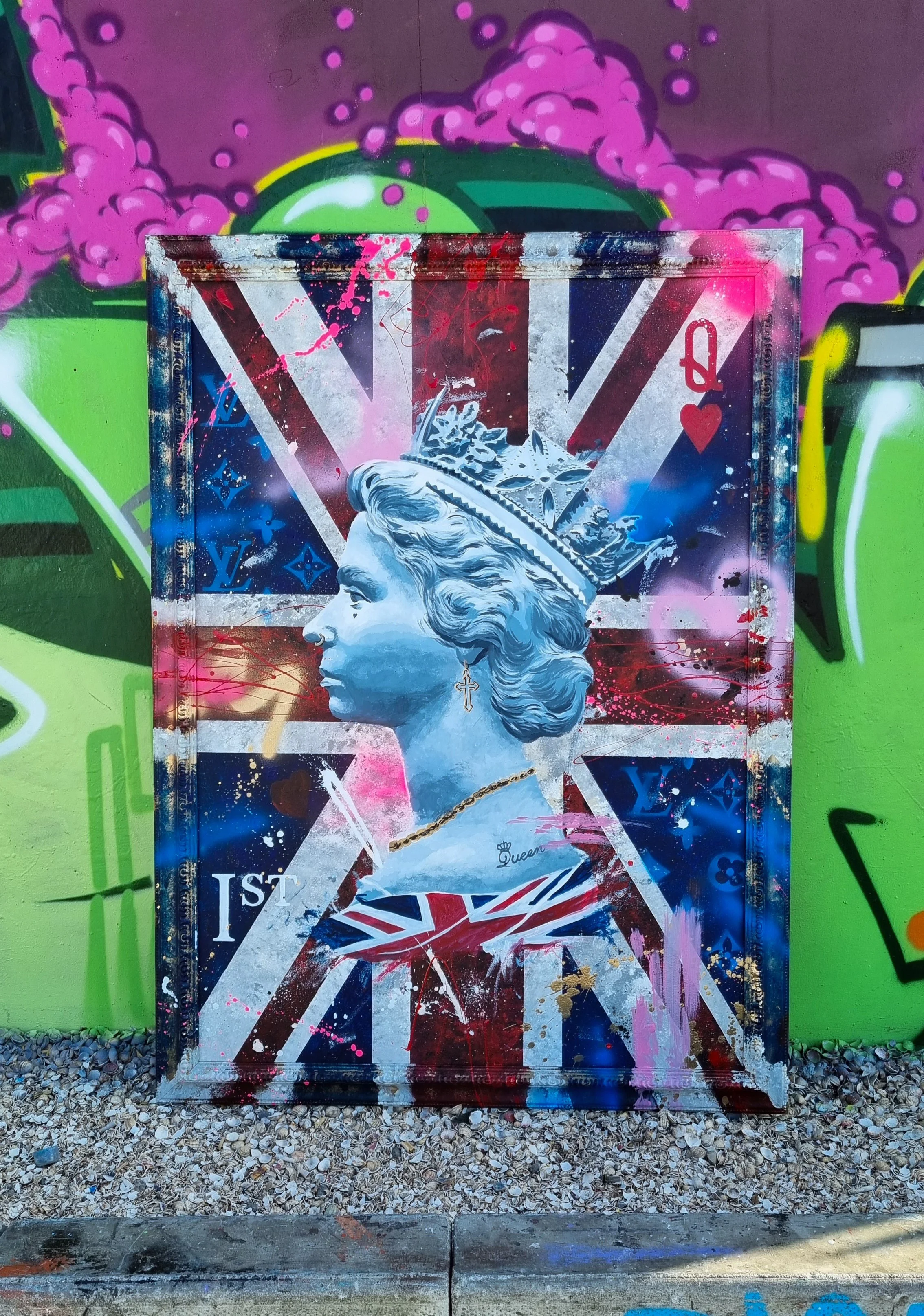 Ian Salmon Art - Queen Of Hearts Print - Elizabeth II Platinum Jubilee