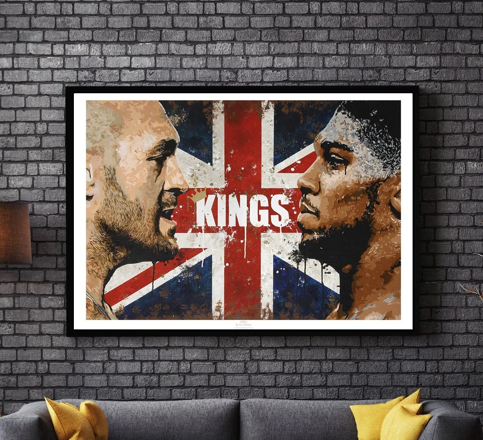 Ian Salmon Art - Tyson Fury Vs Anthony Joshua Kings Painting - Limited Edition print