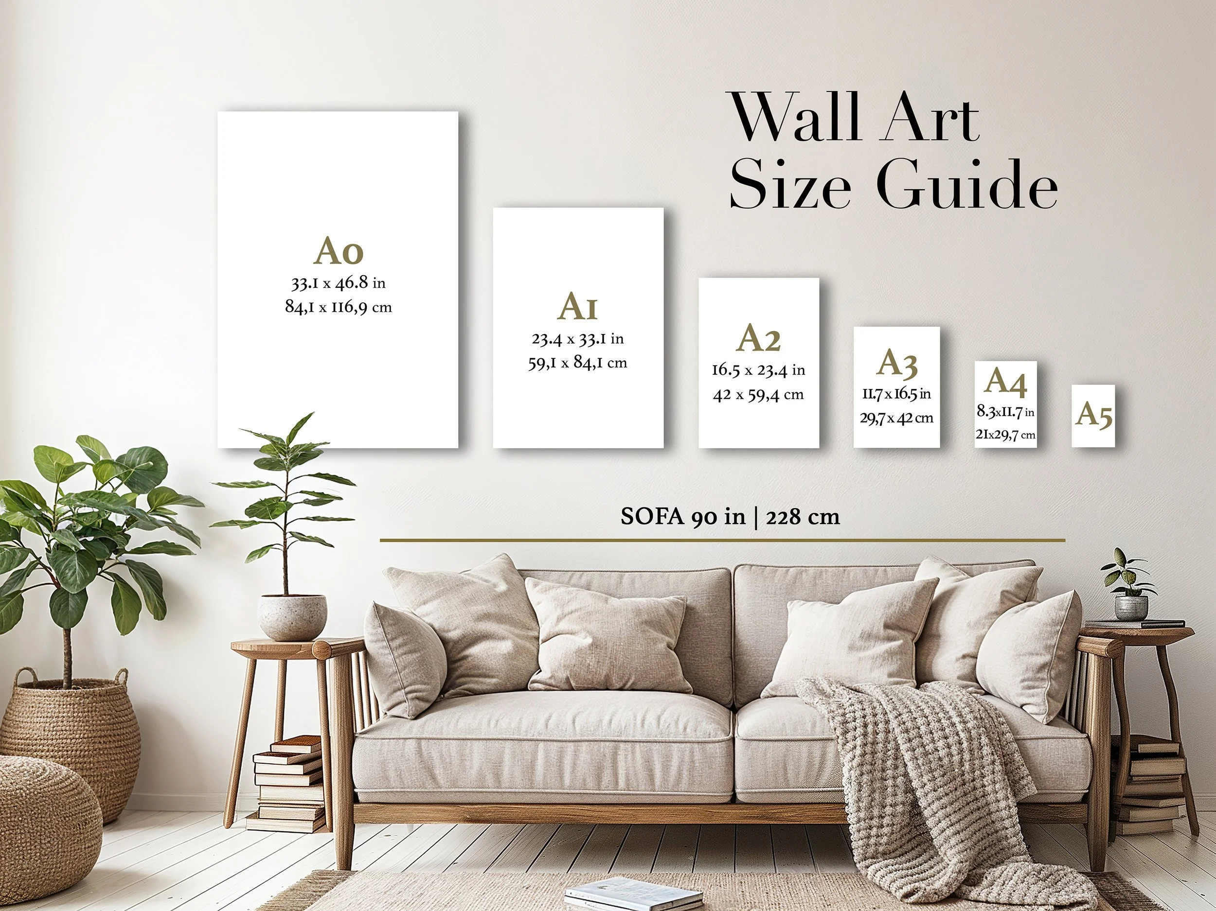 Wall Art Size Guide - Ian Salmon Art