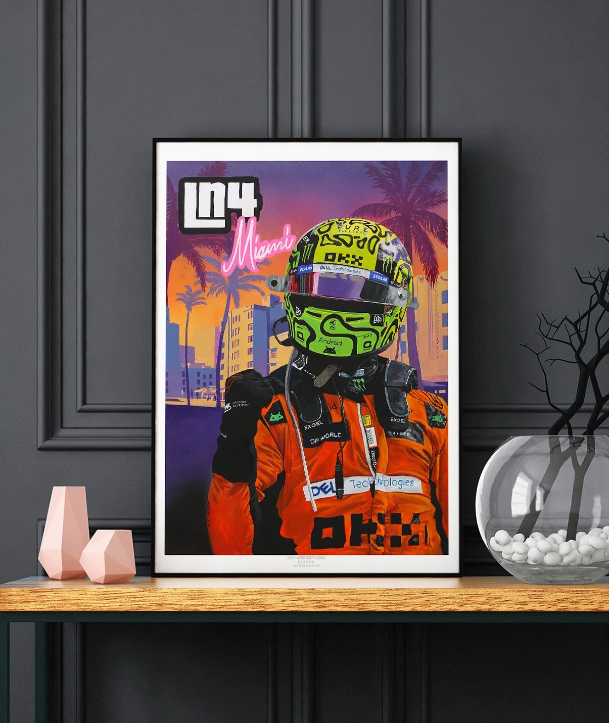 Lando Norris 2024 Miami McLaren F1 - Limited Edition print - Ian Salmon Art