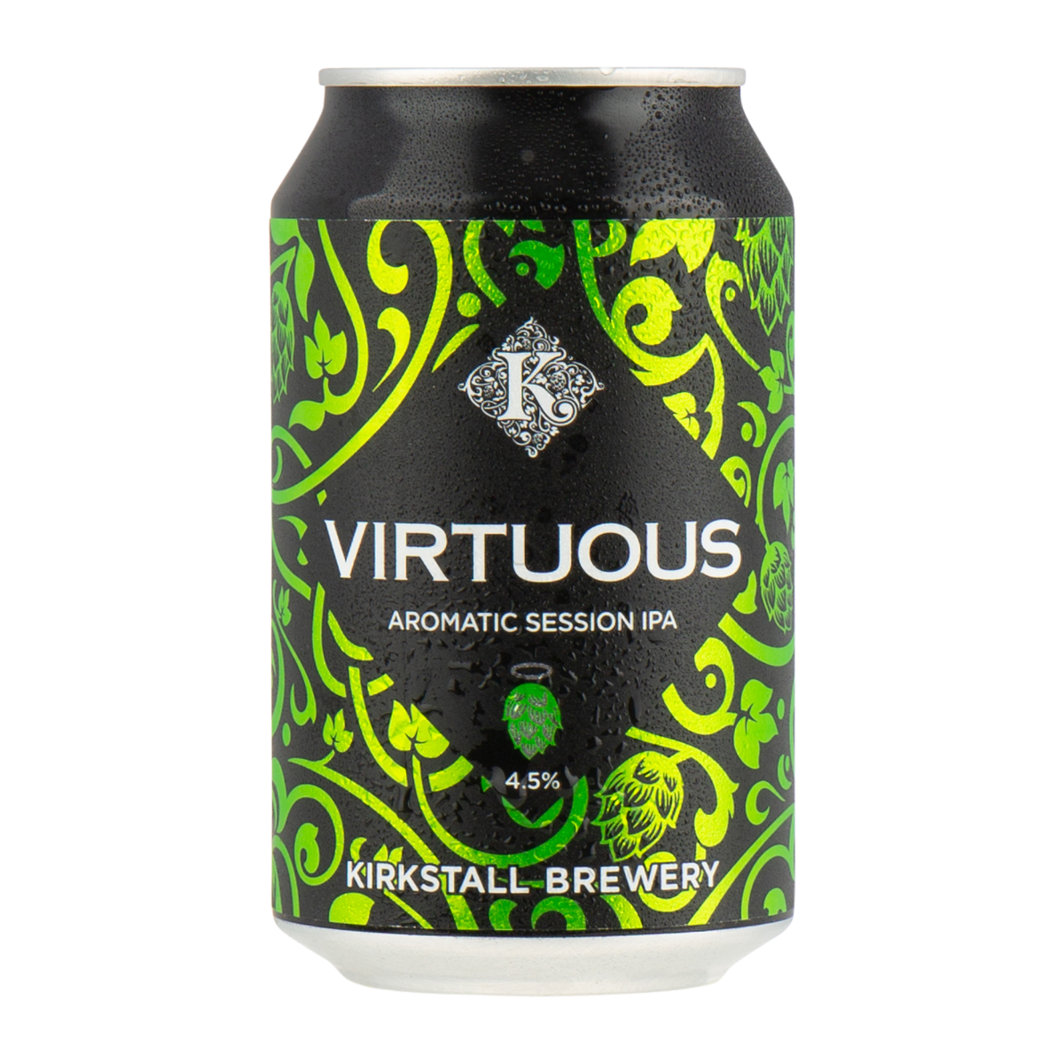 KIRKSTALL BREWERY VIRTUOUS SESSION IPA (GLUTEN FREE) (4.5%ABV) Lovely refreshing gluten free IPA with a lower ABV. €2.95