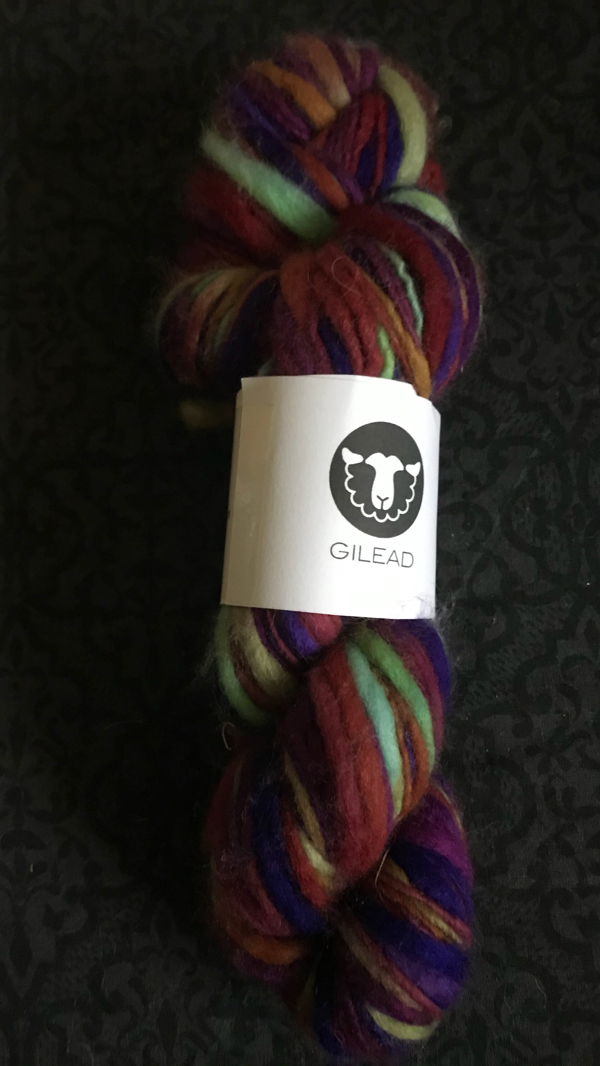 Handspun and Hand Dyed Thick and Thin Singles yarn