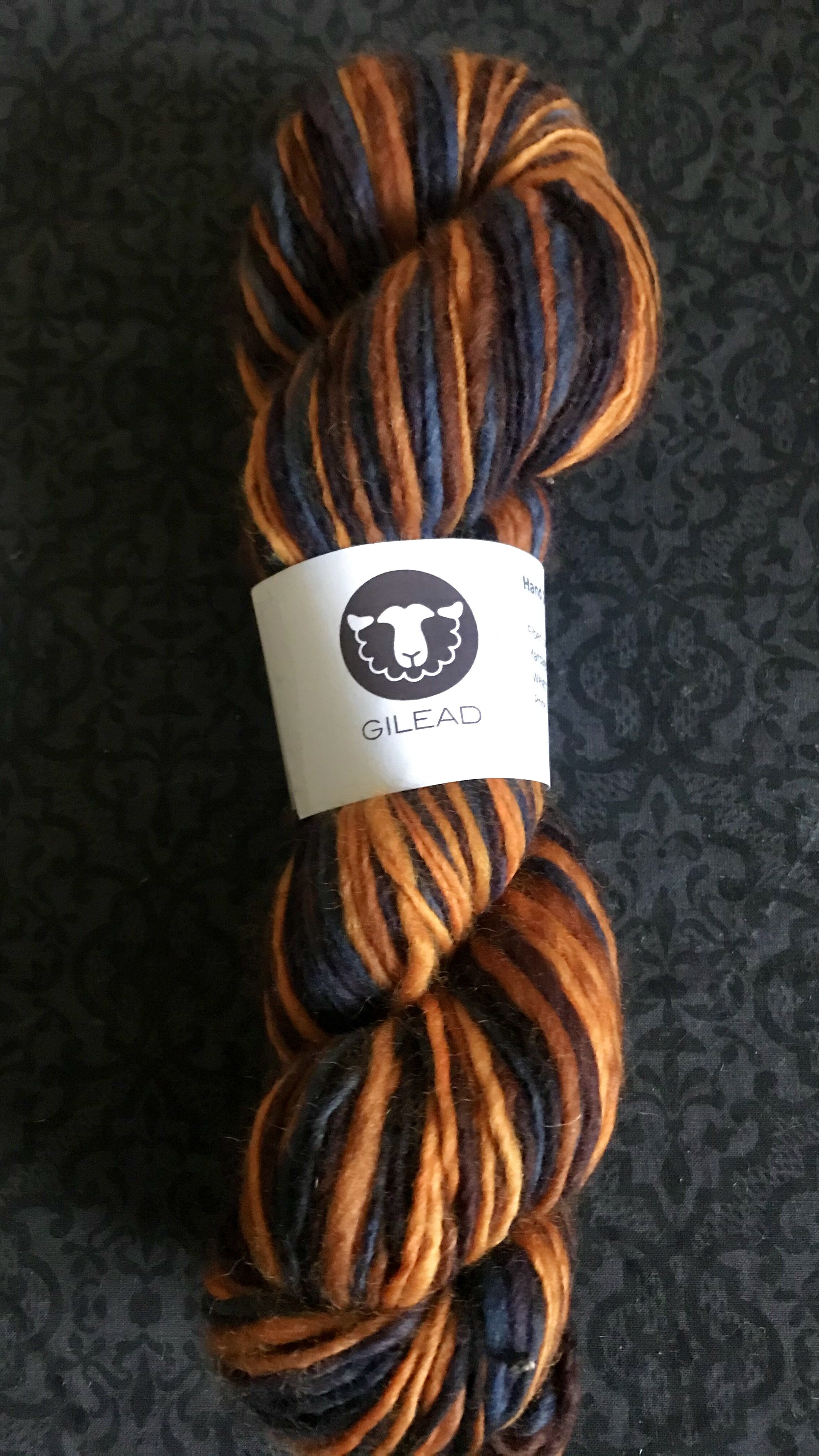 Handspun and Hand Dyed Thick and Thin Singles yarn