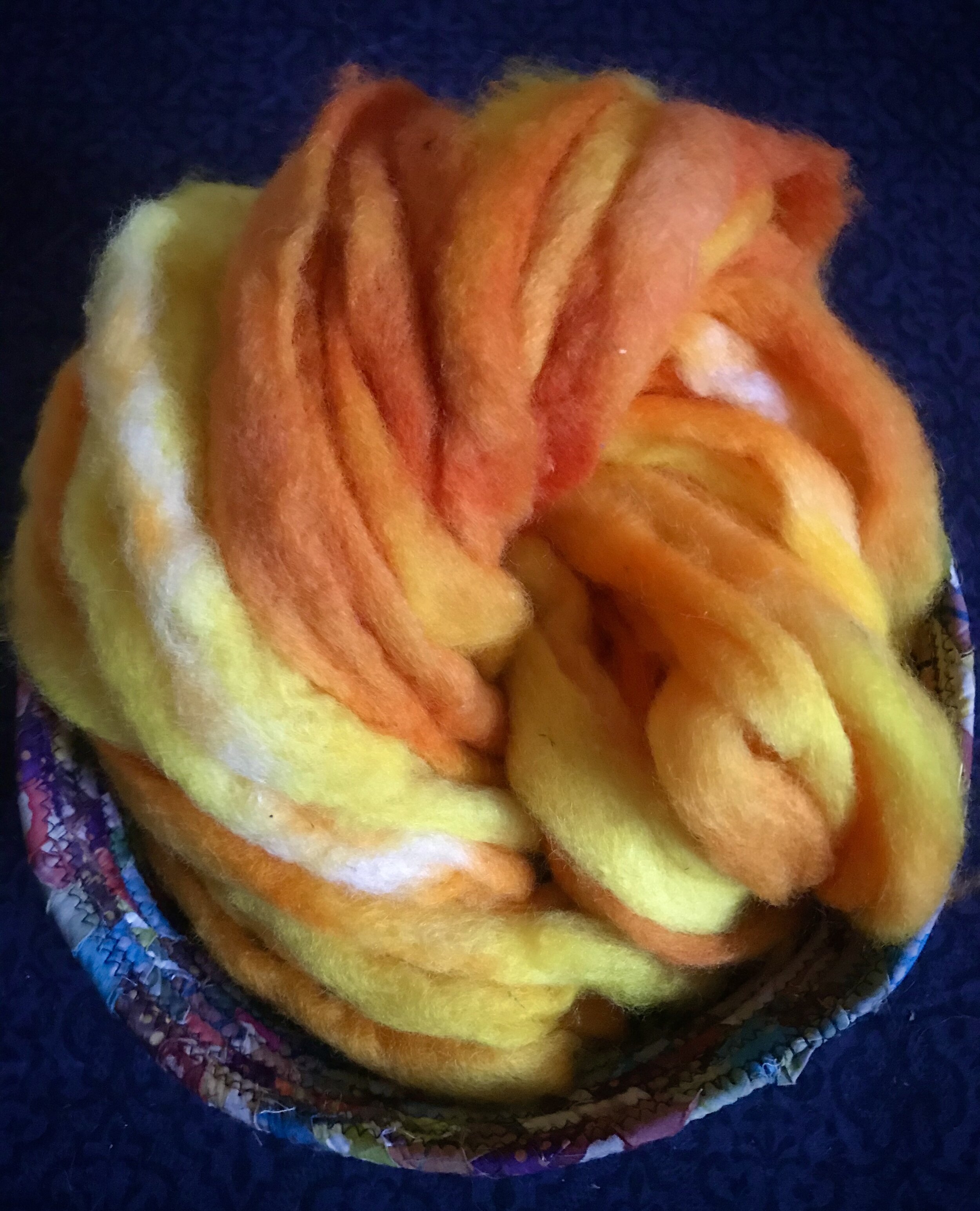 Hand Dyed Finn Roving