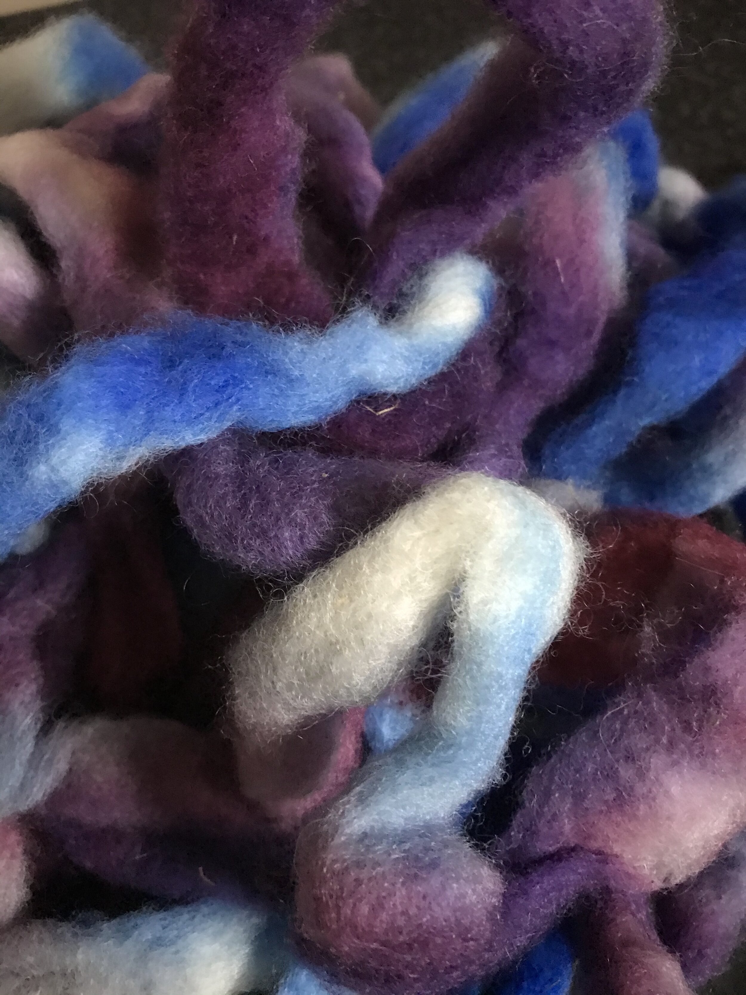 Hand Dyed Finn Roving