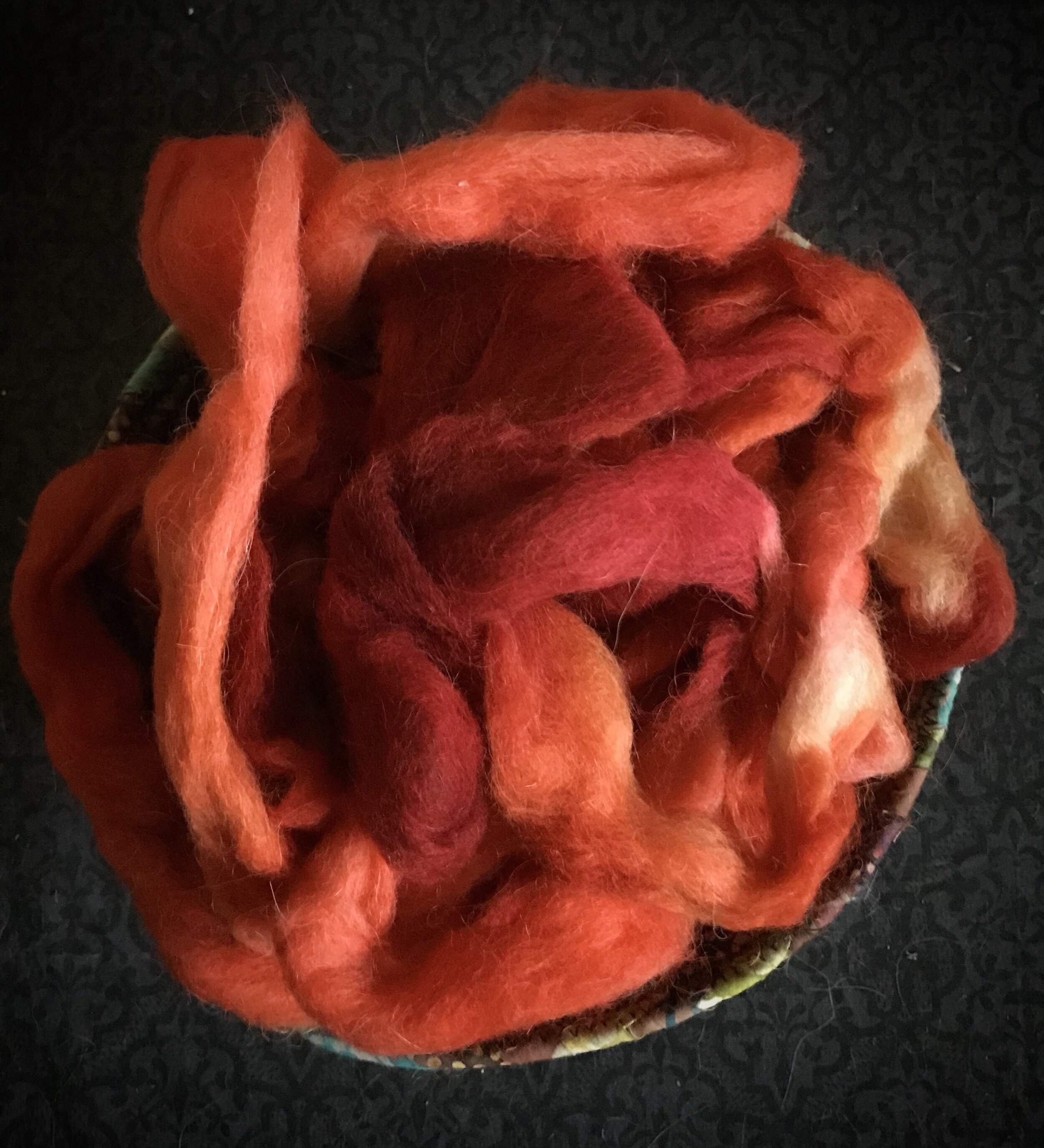 Hand Dyed Icelandic/Llama Blend Roving