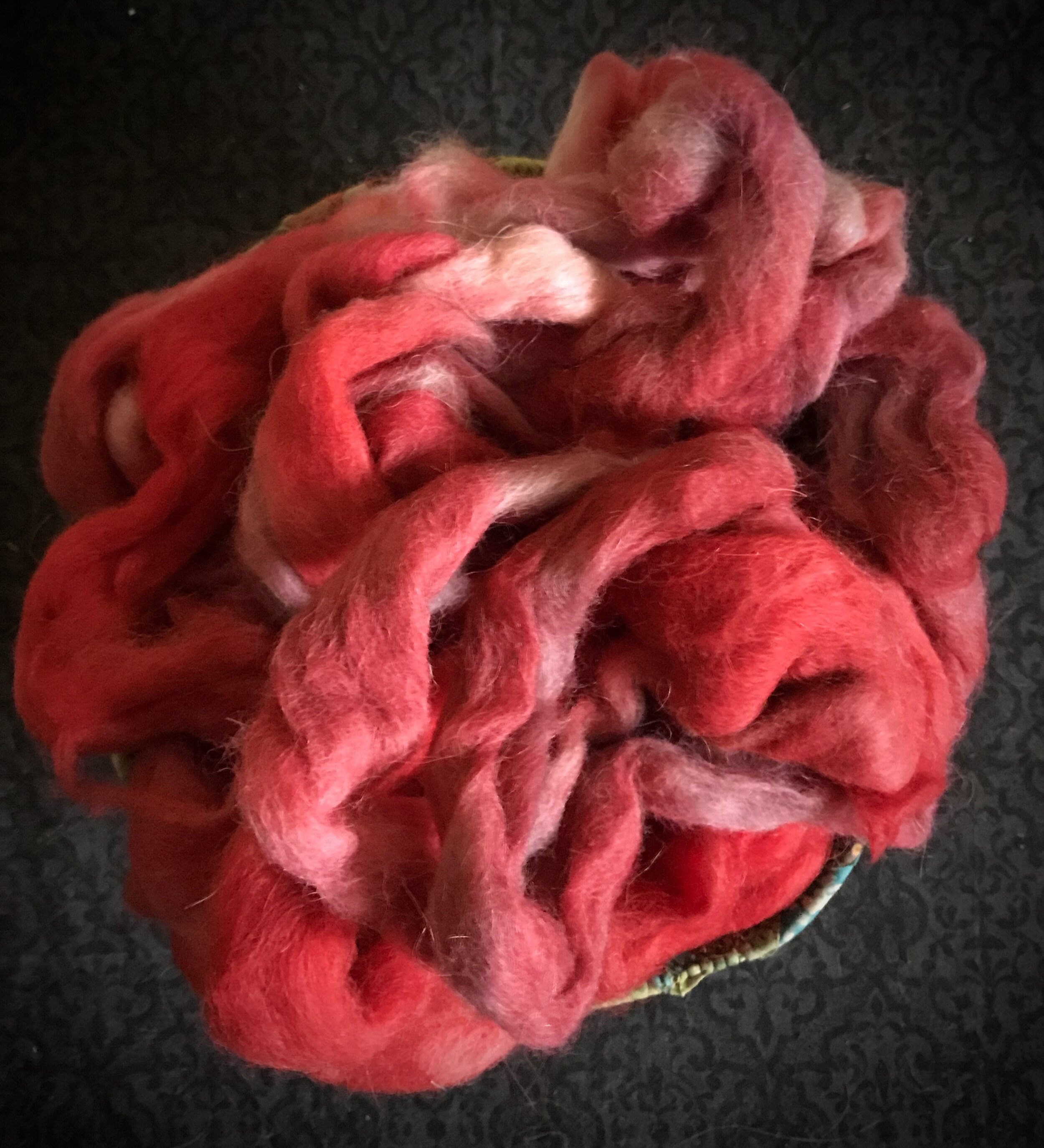 Hand Dyed Icelandic/Llama Blend Roving