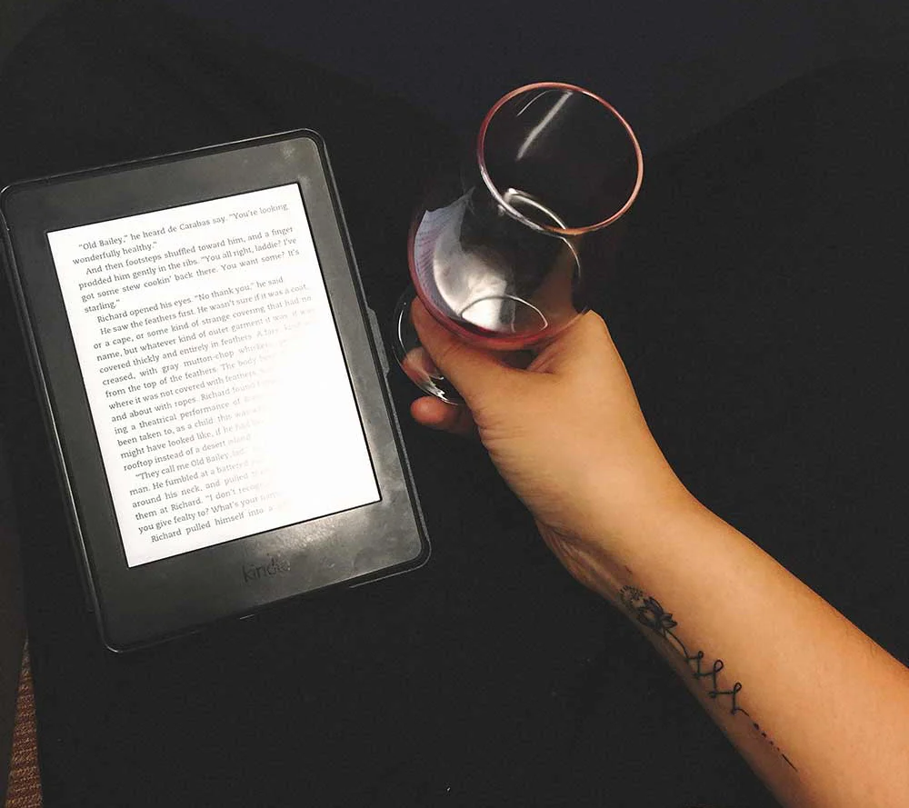 The one time I managed to get business class tickets and got to drink red wine from a real glas on the flight Manilla-London.
