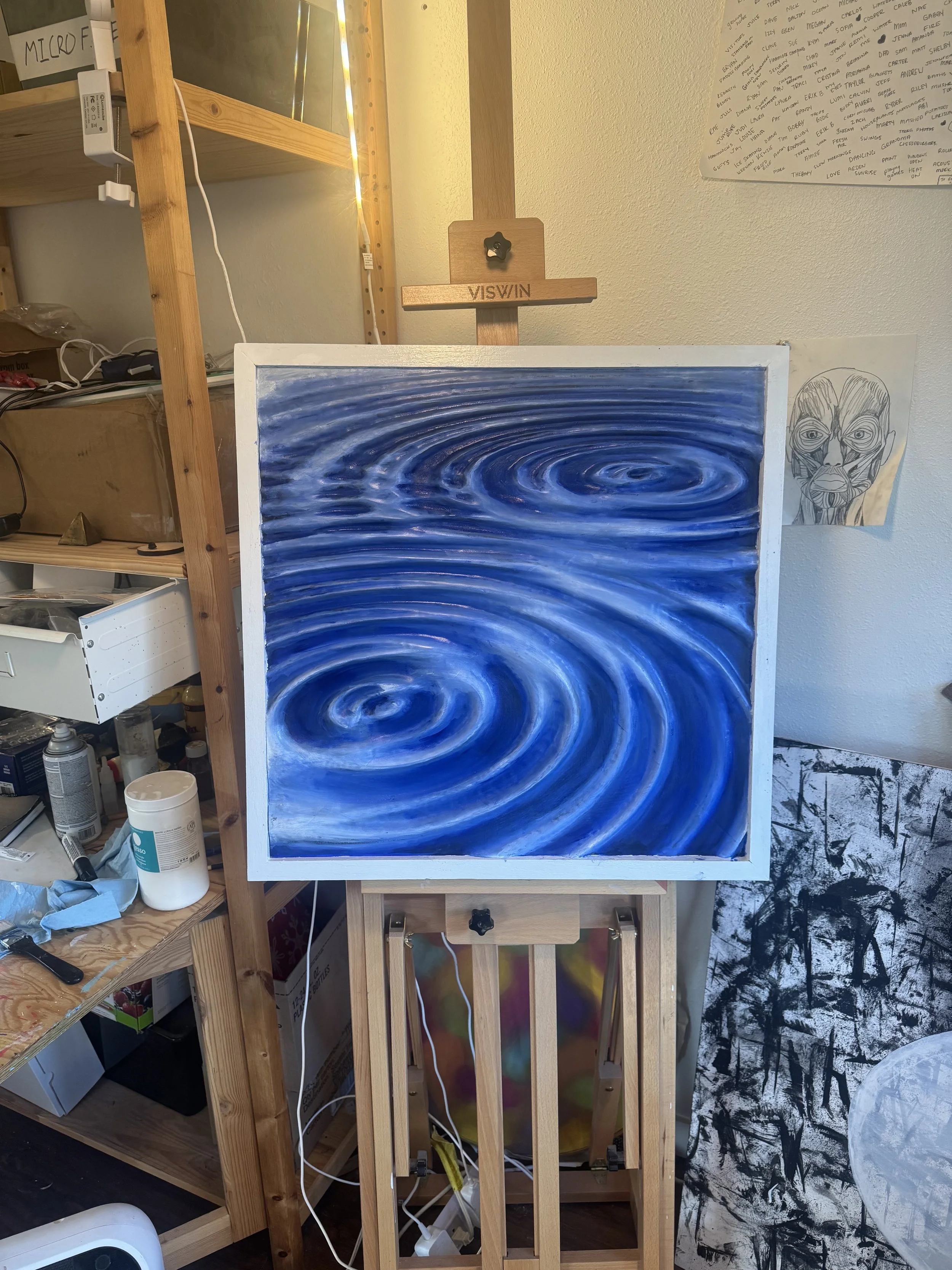 Rain Droplets 3D Painting