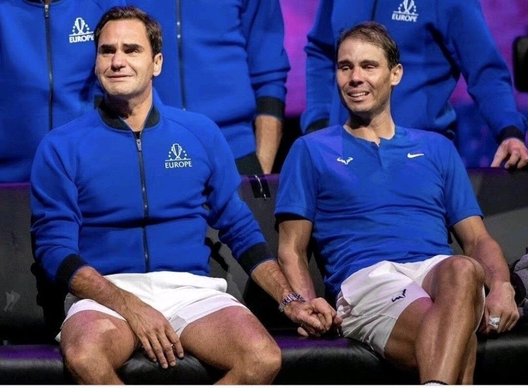 Federer, Nadal. 
The kind of men our society needs, the kind of idols our youth needs. 

In touch with their emotions, unafraid to express them. 
Sensitive, sensible, acing their craft all life long and compassionate. 

Toxic masculinity hurts men th