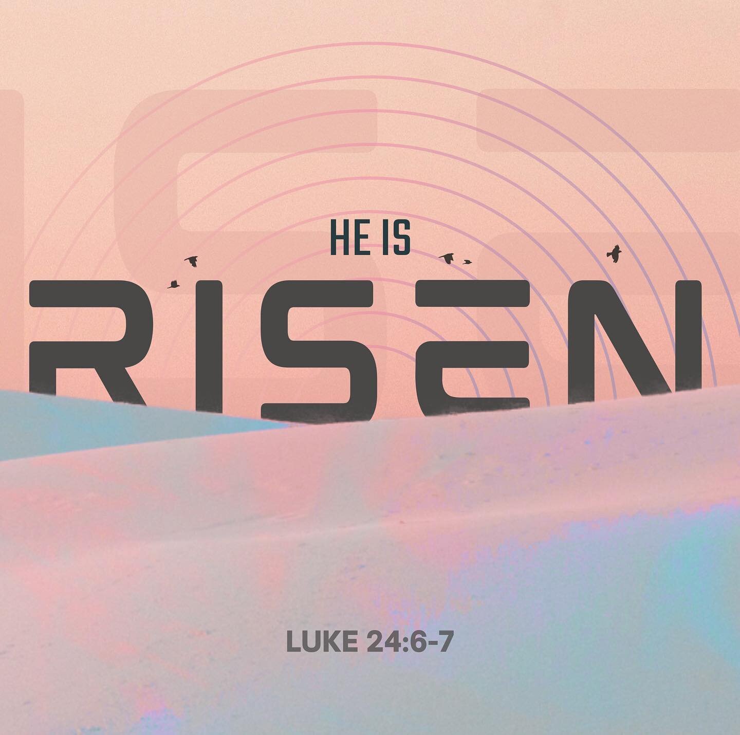 HAPPY EASTER! &ldquo;He is not here; he has risen! Remember how he told you, while he was still with you in Galilee: &lsquo;The Son of Man must be delivered over to the hands of sinners, be crucified and on the third day be raised again.&rsquo; &rdqu