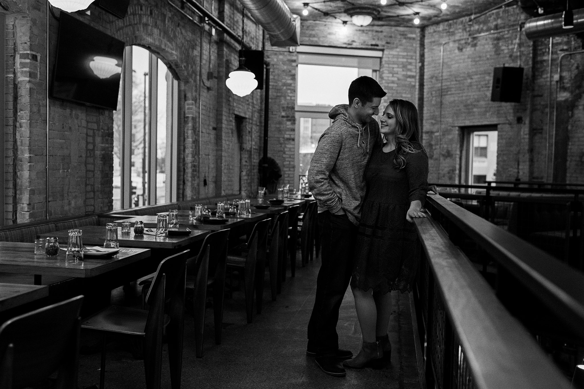 Couple at Lucille in downtown Madison