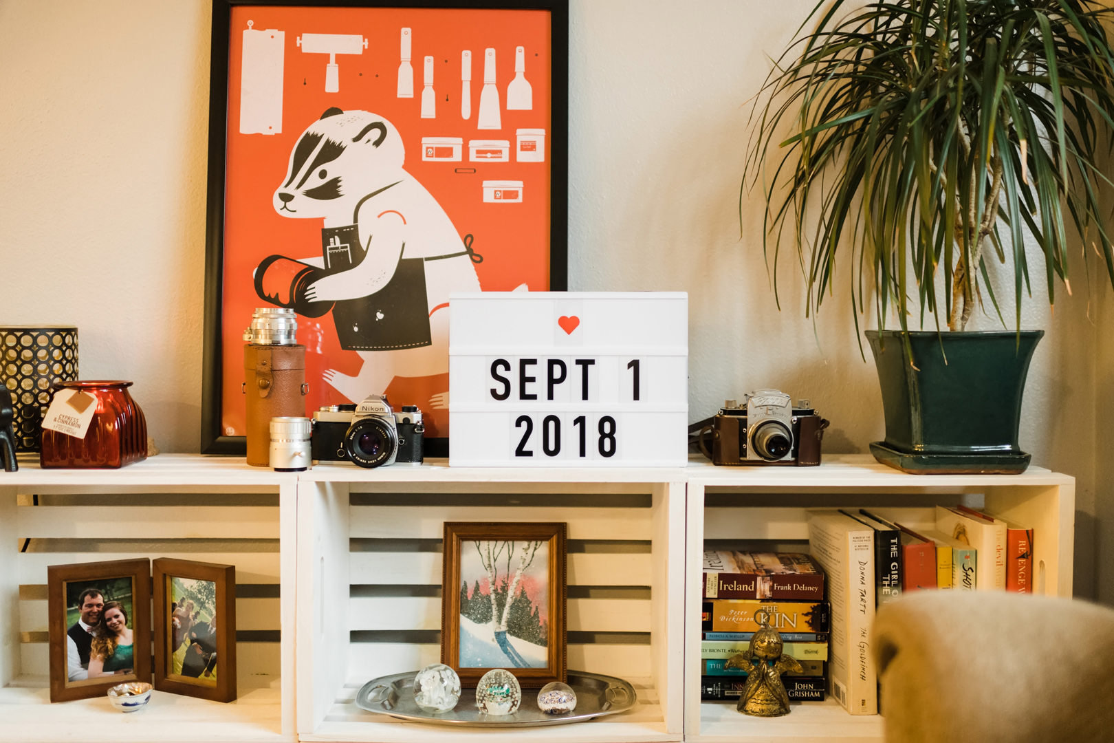 Sign with wedding date of Sept 1 2018