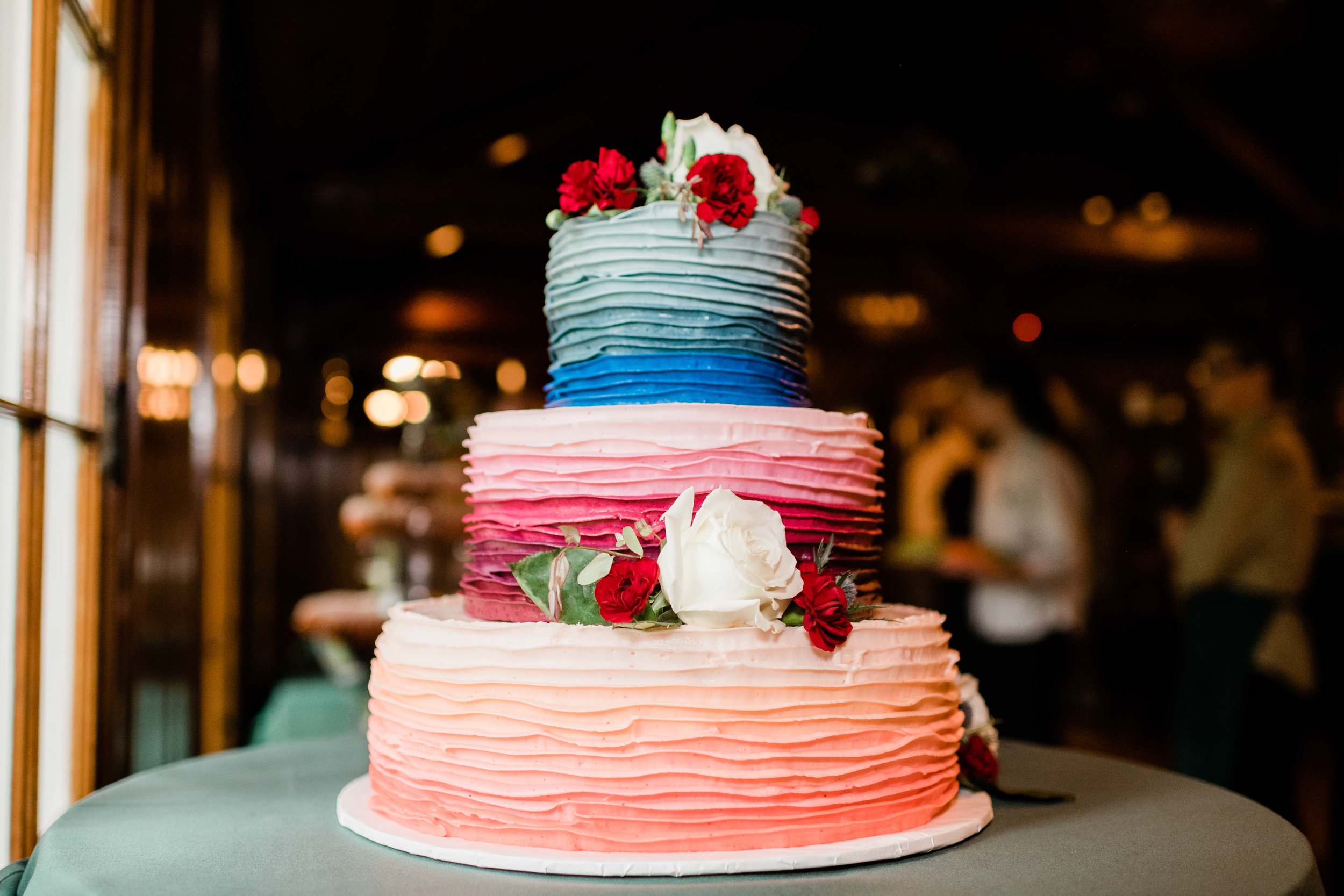 Colorful wedding cake