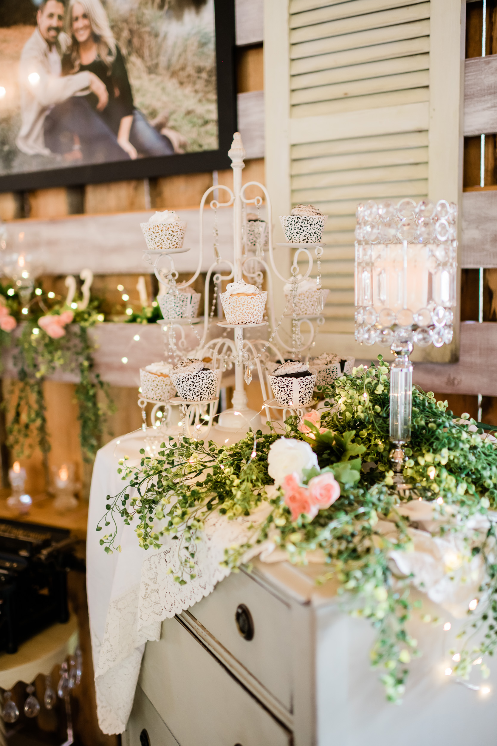 Wedding cupcake display