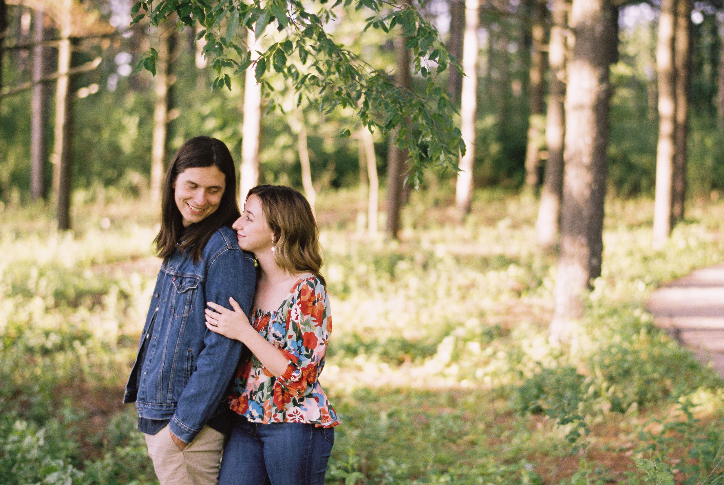 Man looks back at his fiancé 