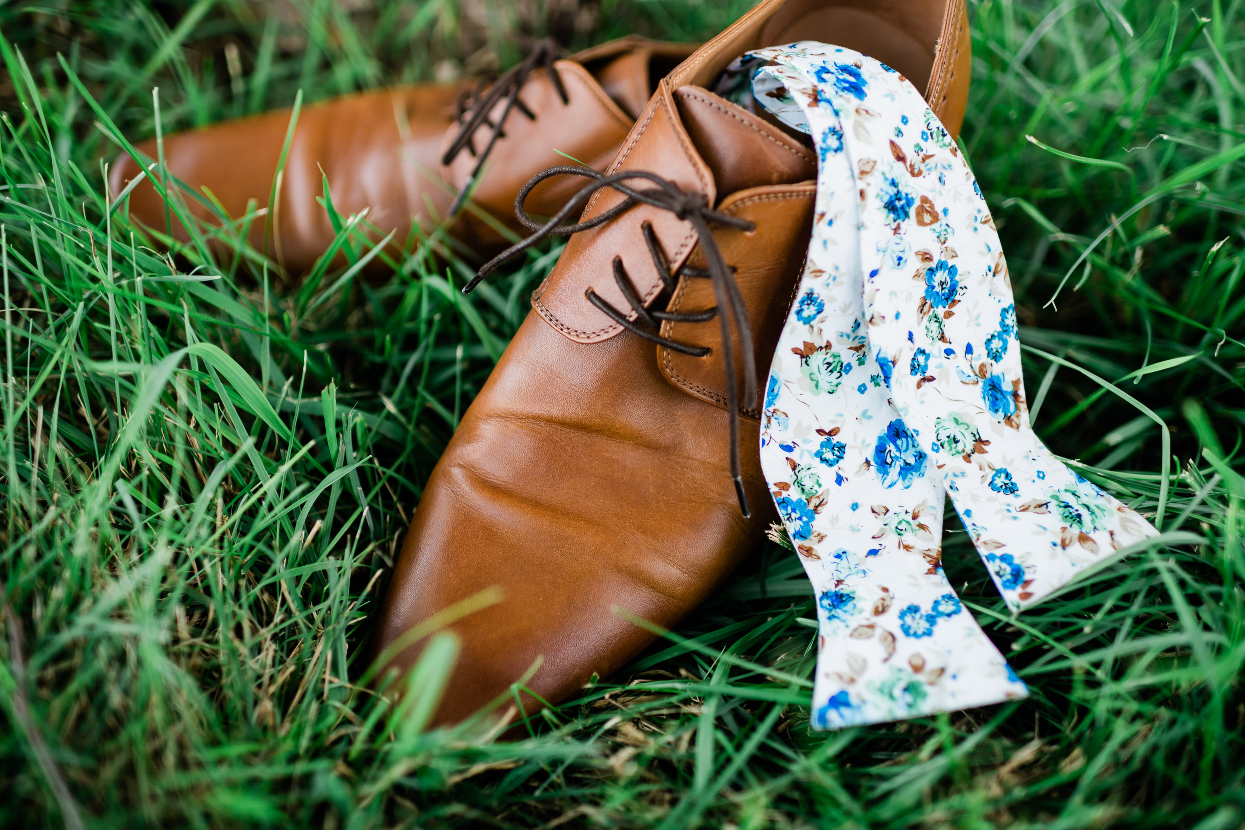 Groom's shoes and bowtie