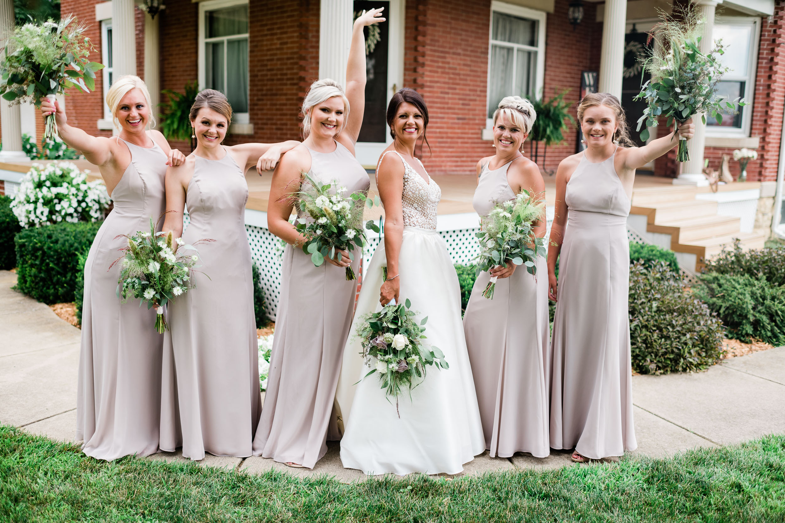 Bride and bridesmaids