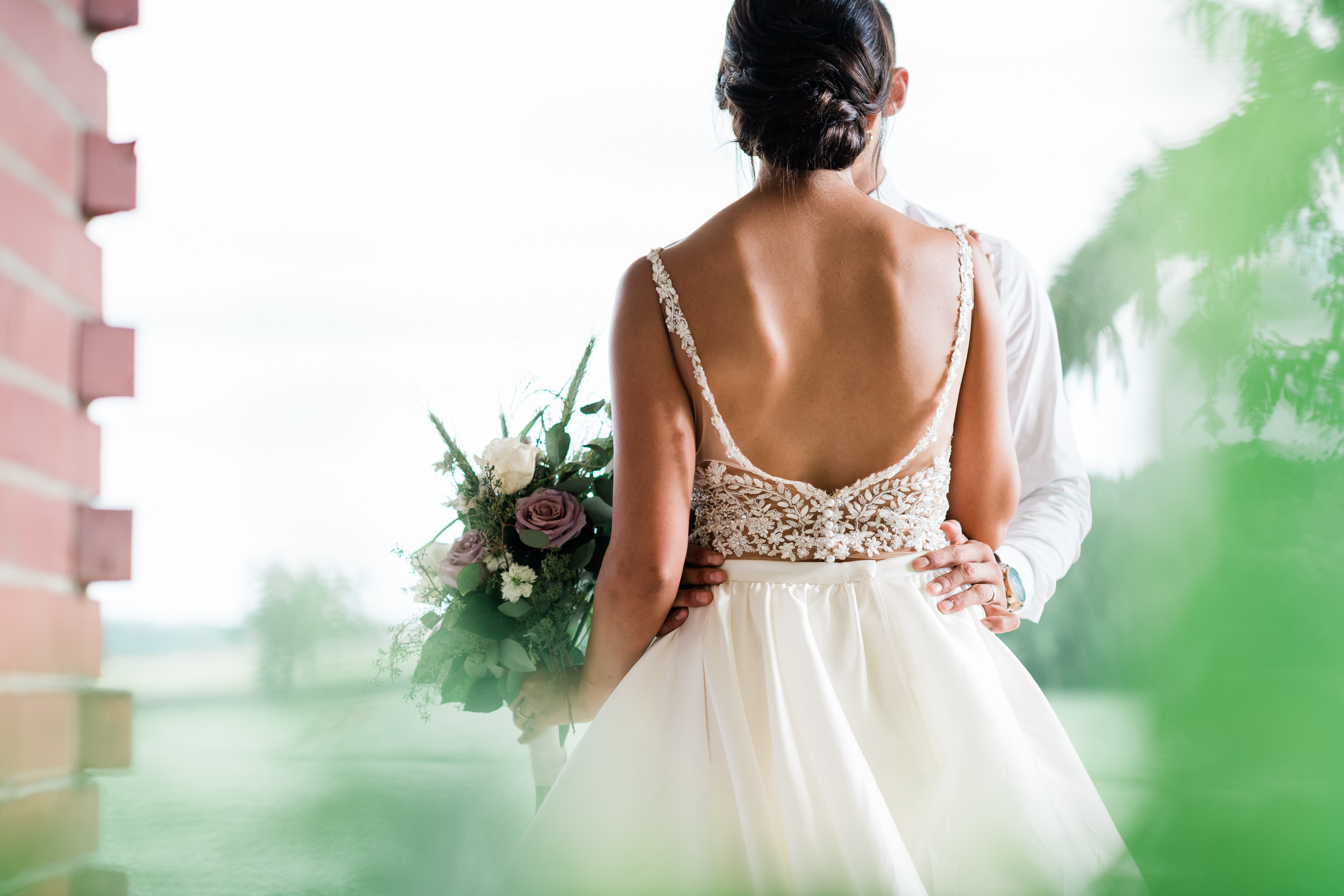 Back of bride's dress