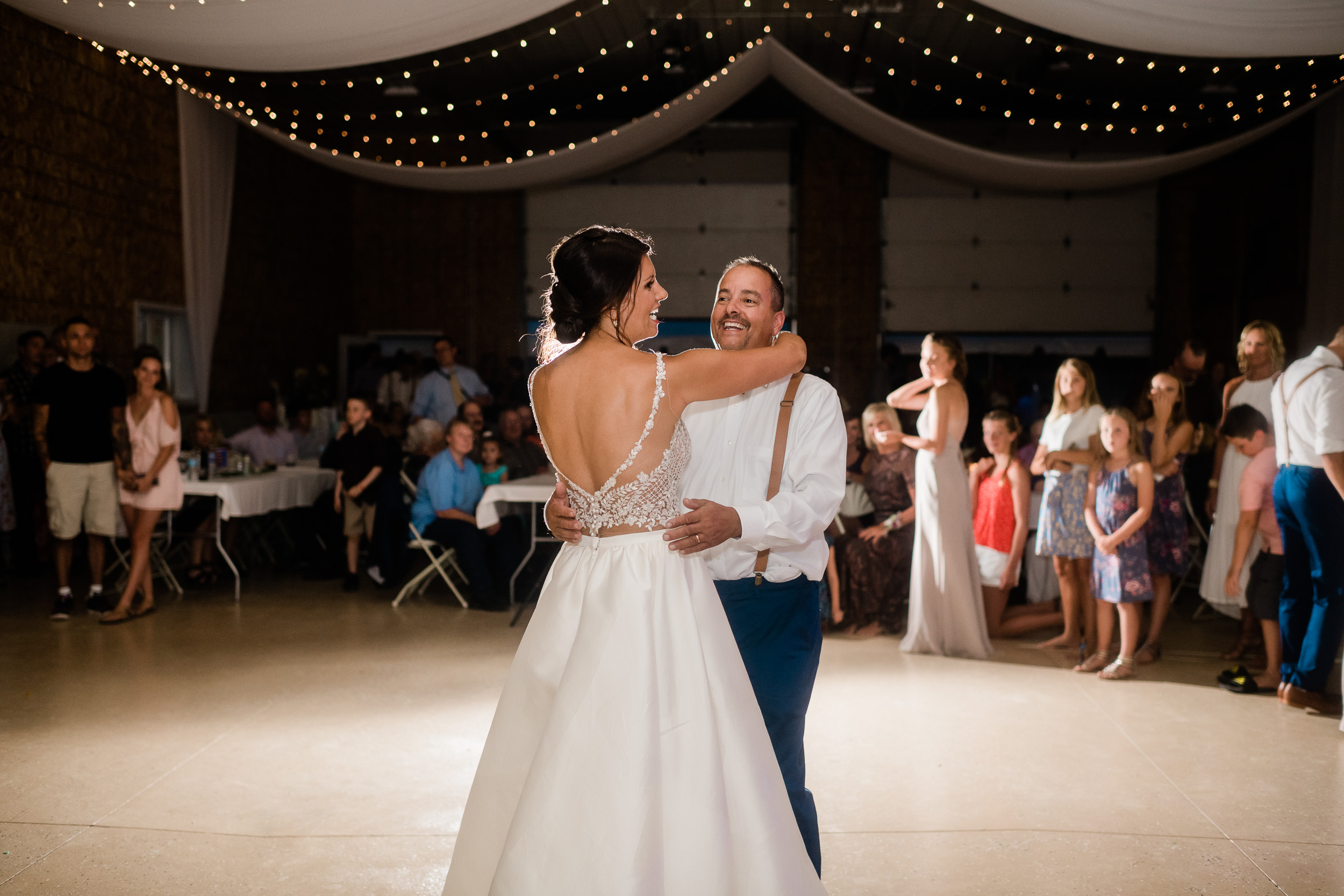 Bride and father of the bride first dance