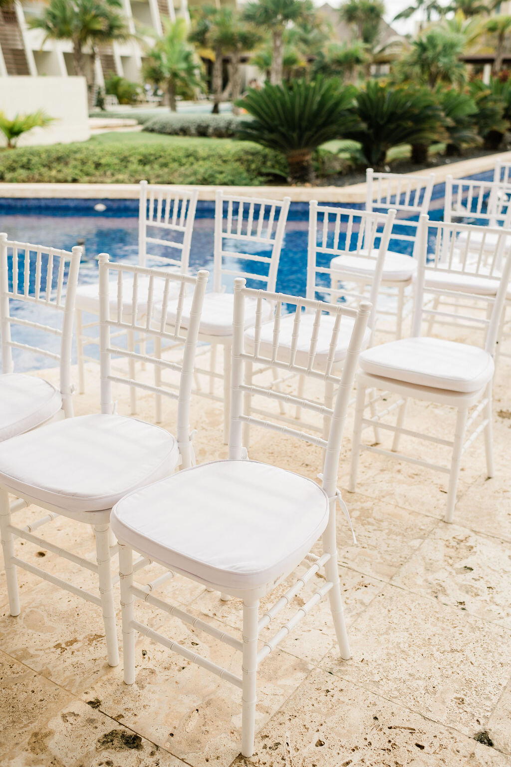 White wedding chairs