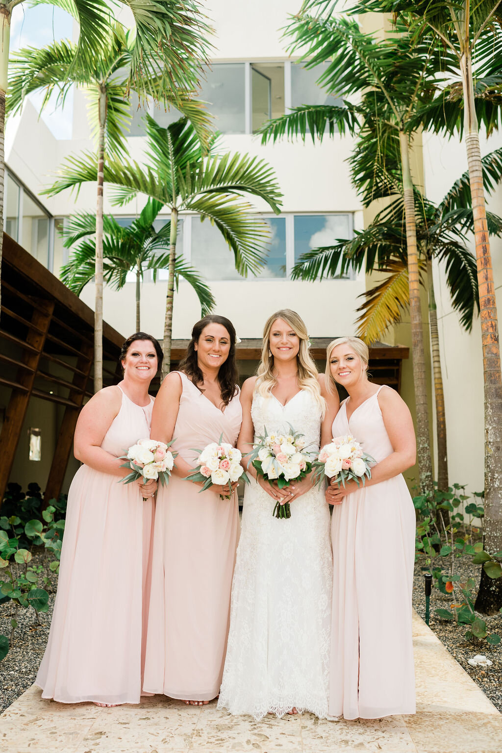 Bride and bridesmaids