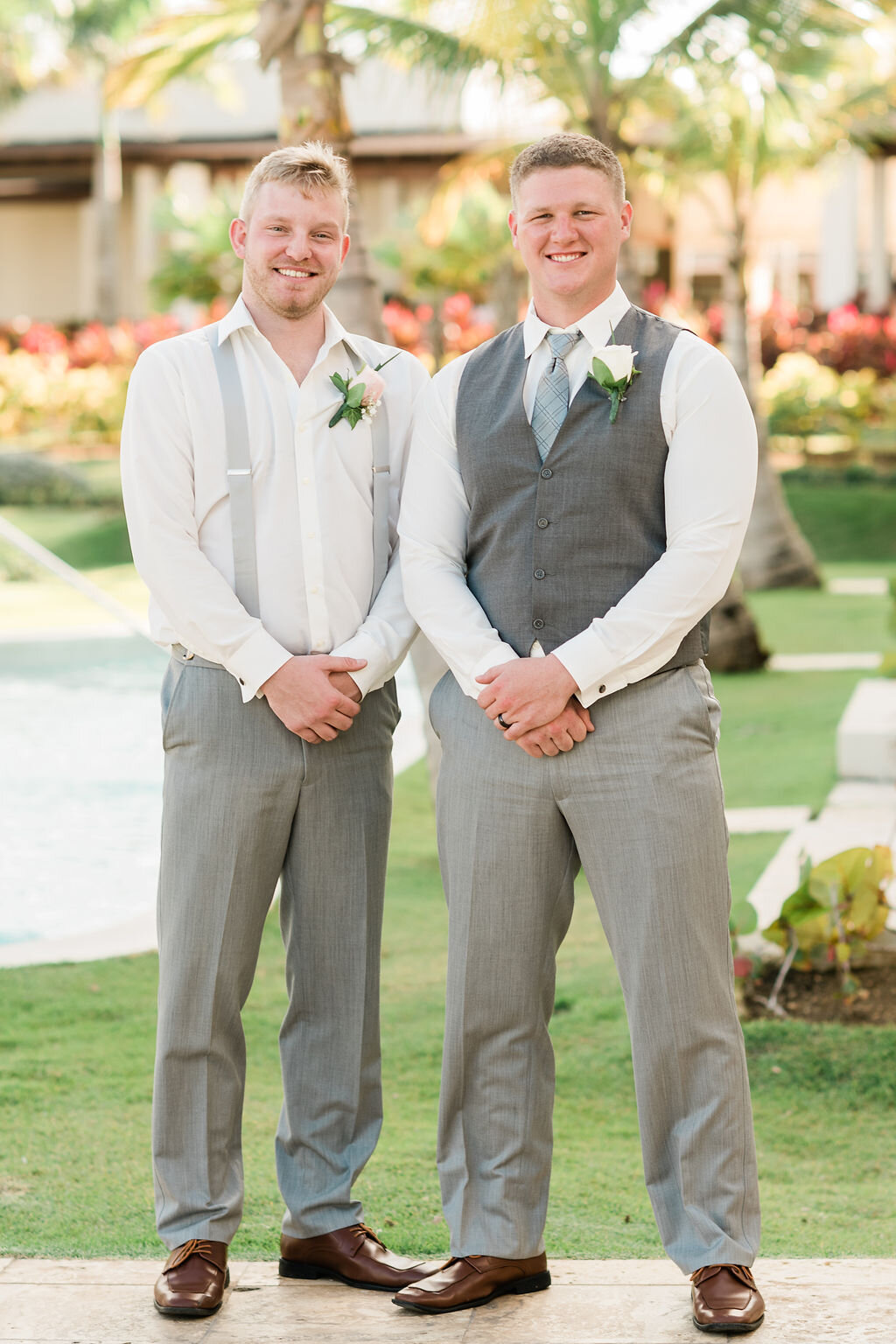 Groom and groomsman