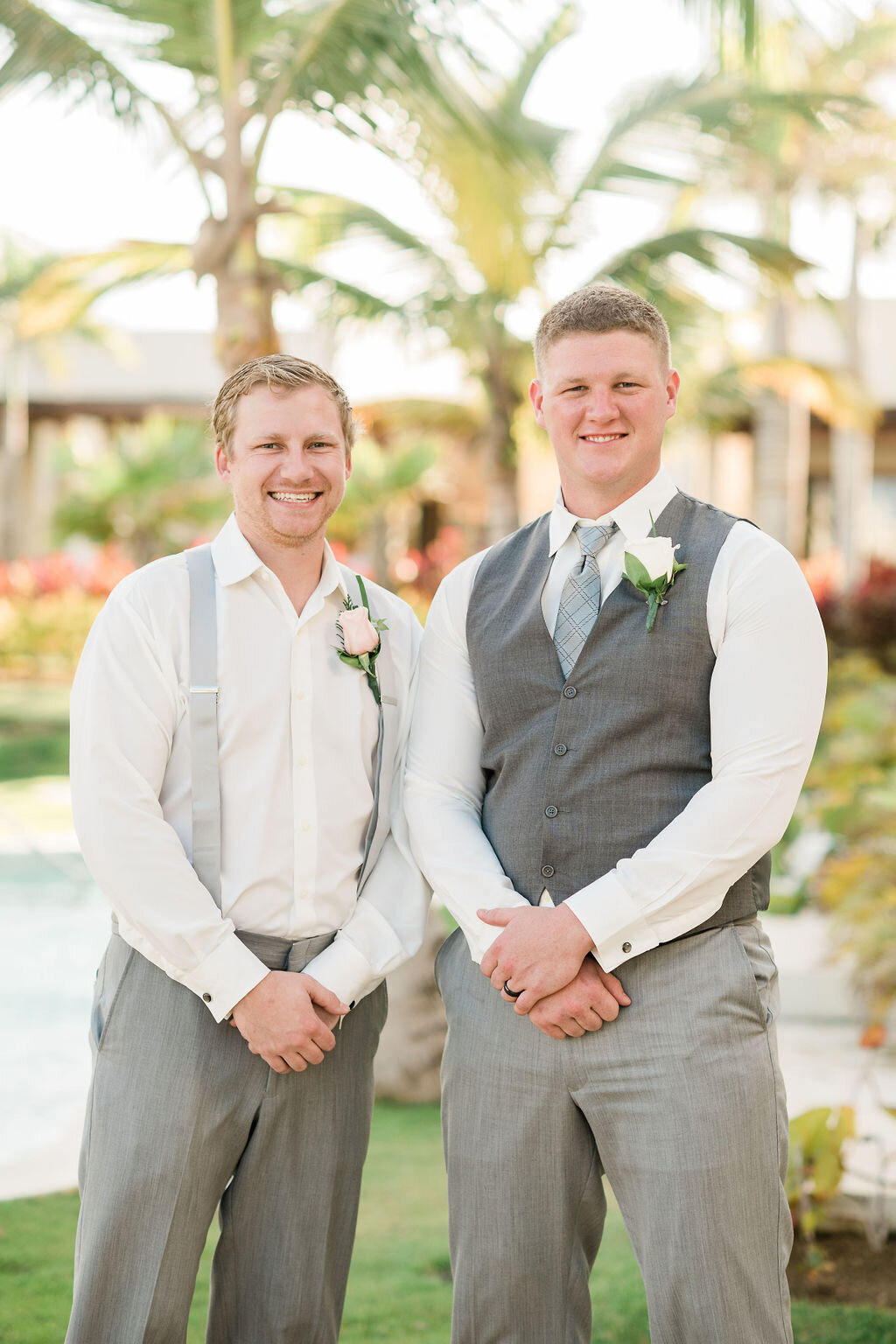 Groom and groomsman