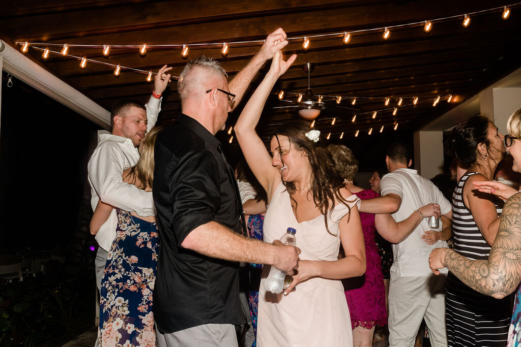 Bridesmaid dancing