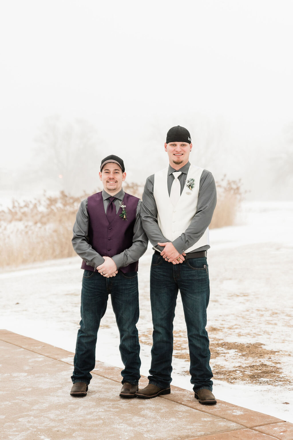 Groom and groomsman