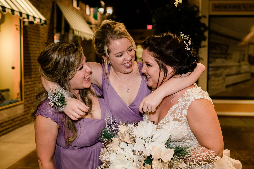 Bride and her sisters