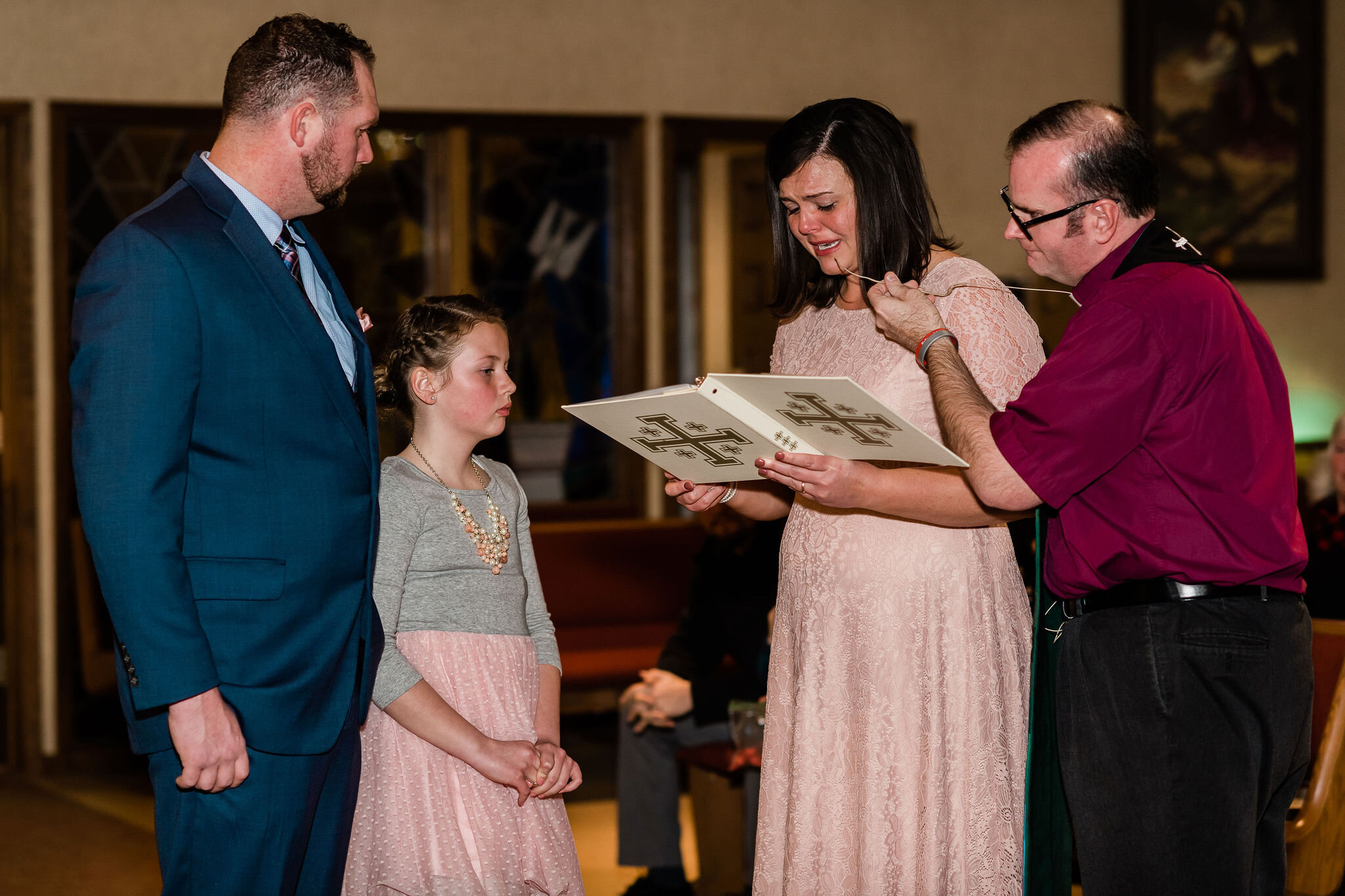 Bride reading her vows