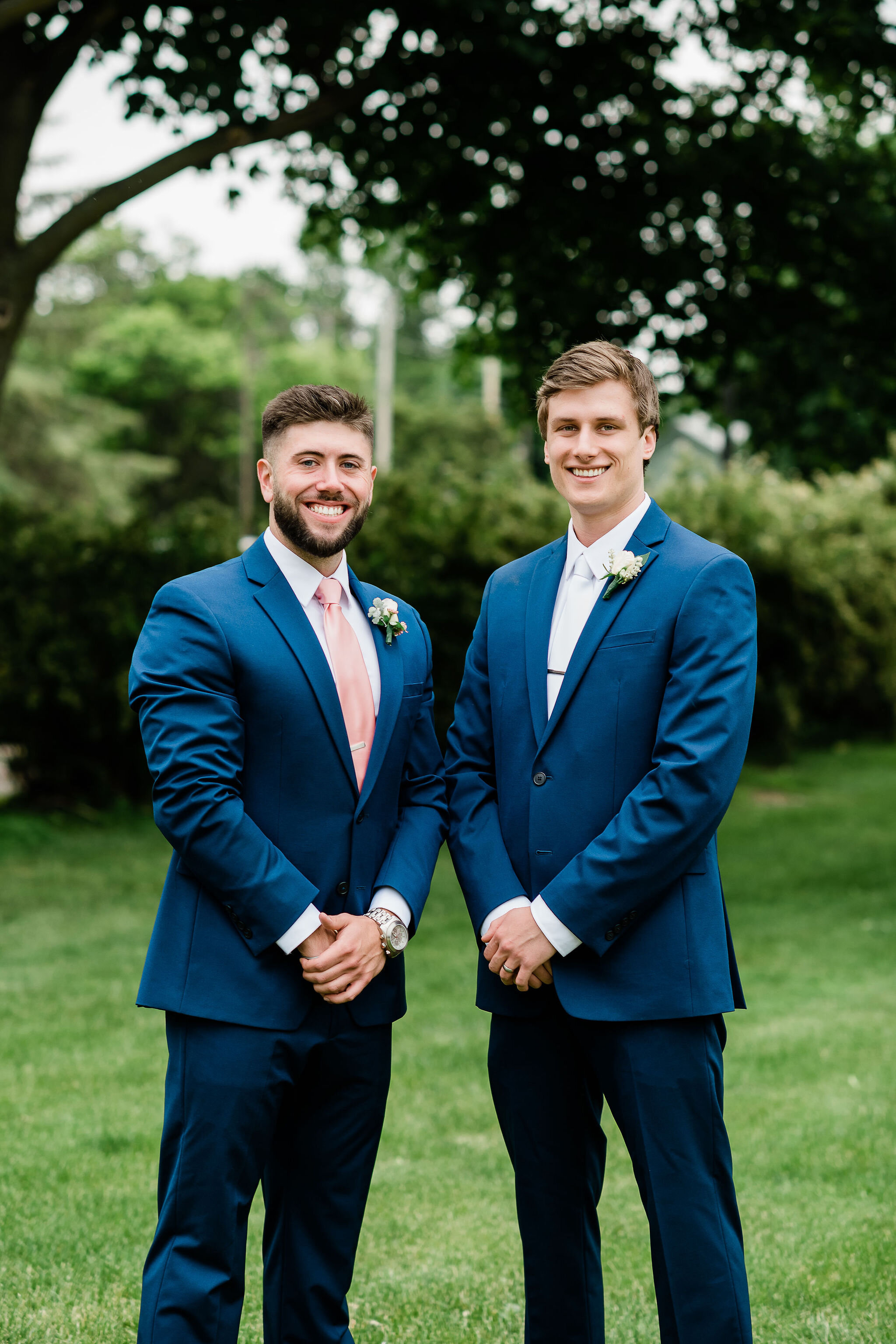 Groom and groomsman