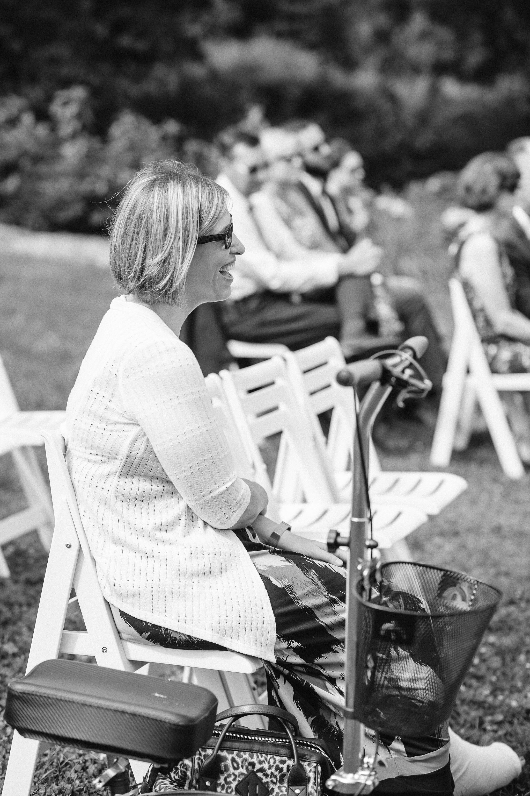 Wedding guest during the ceremony