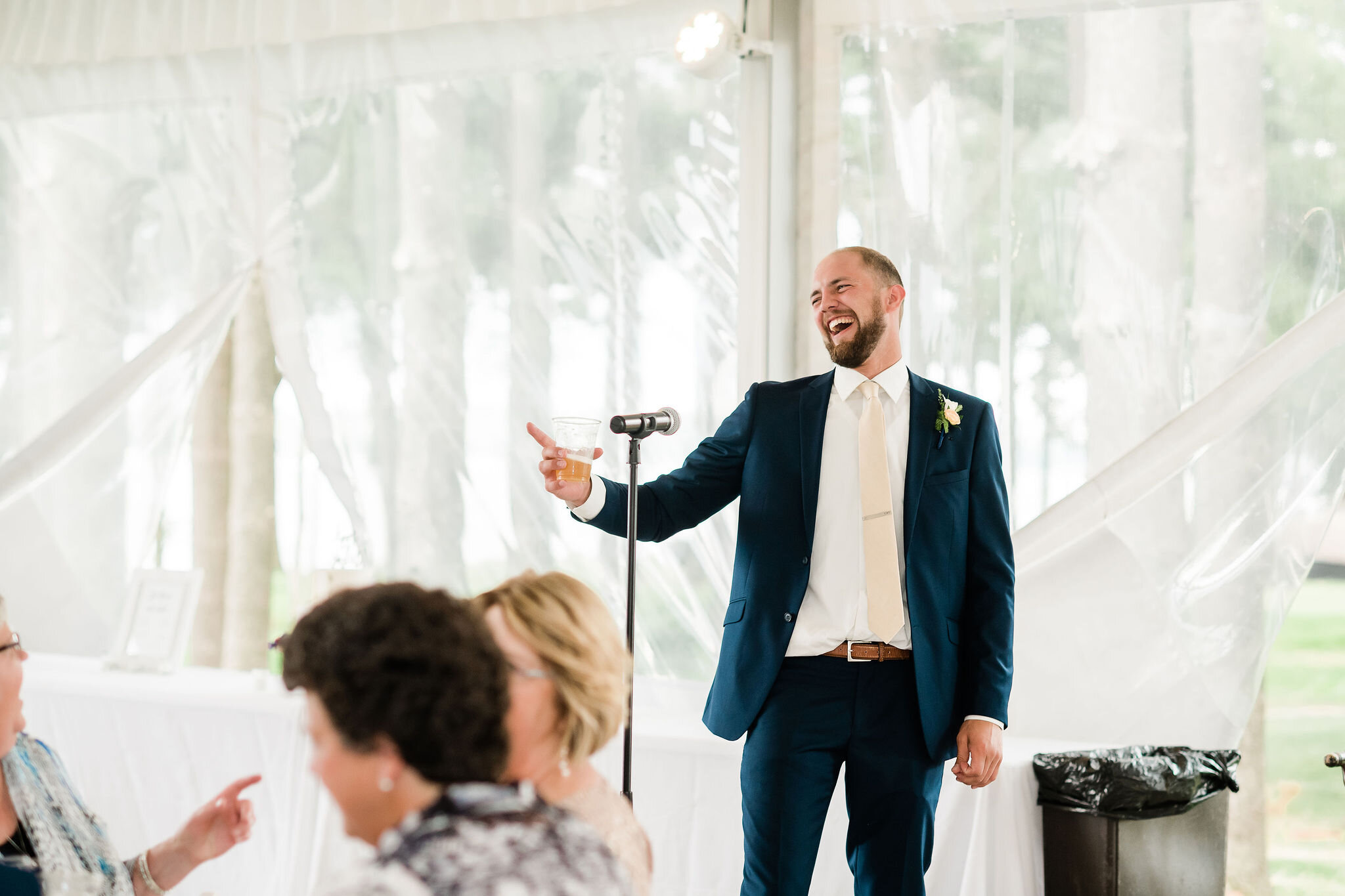 Wedding guest speaking