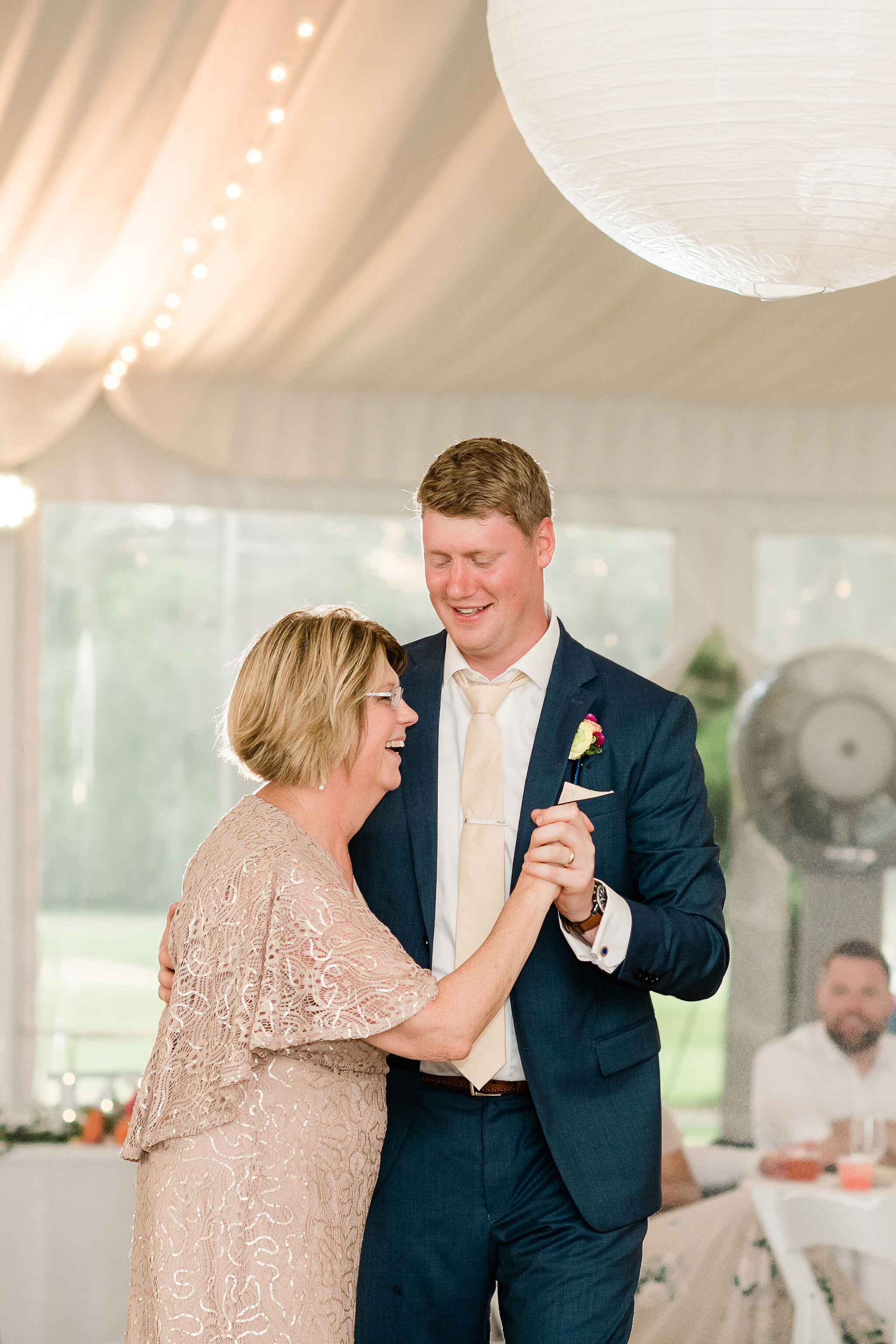 Groom and his mother dancing
