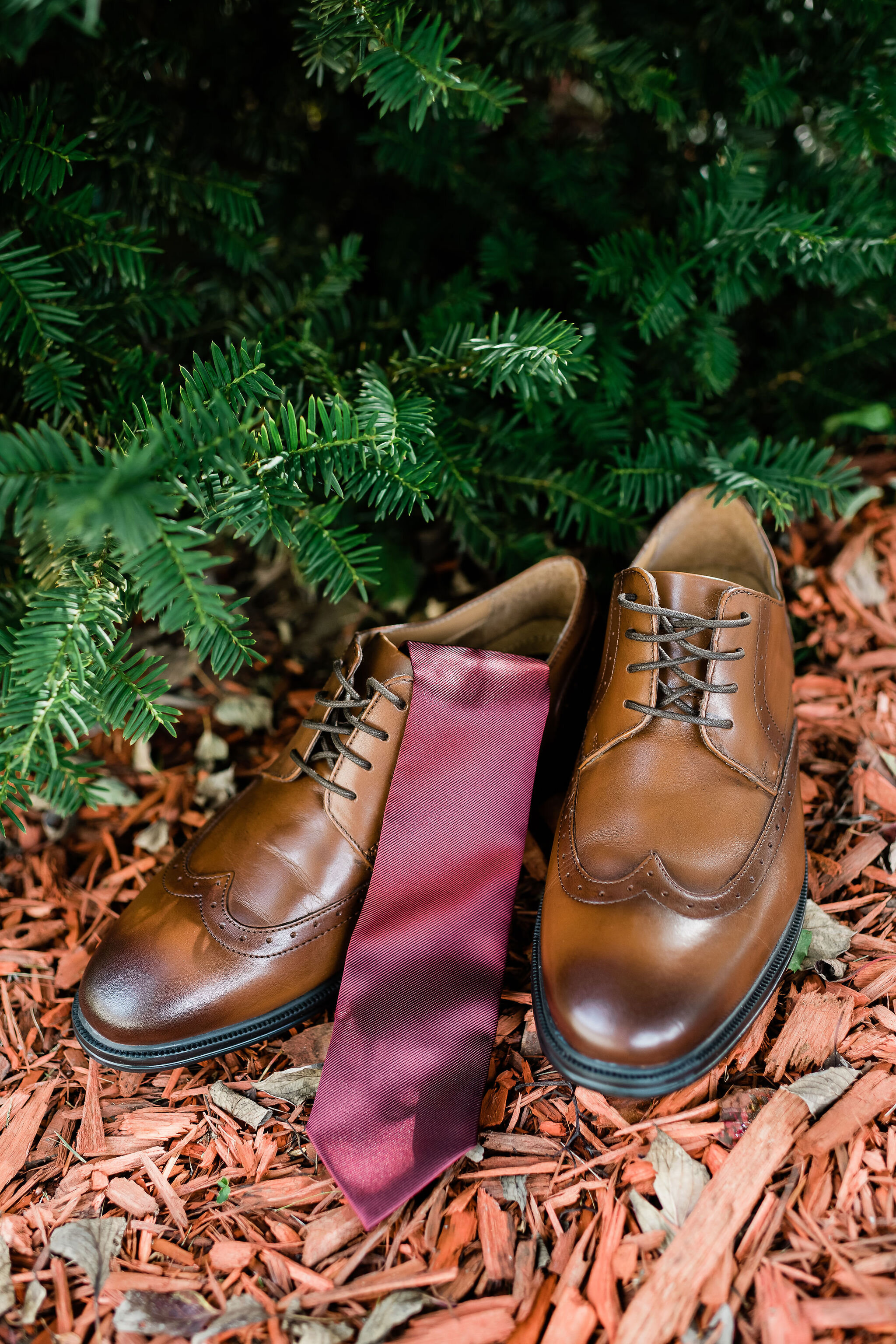 Groom's shoes and tie