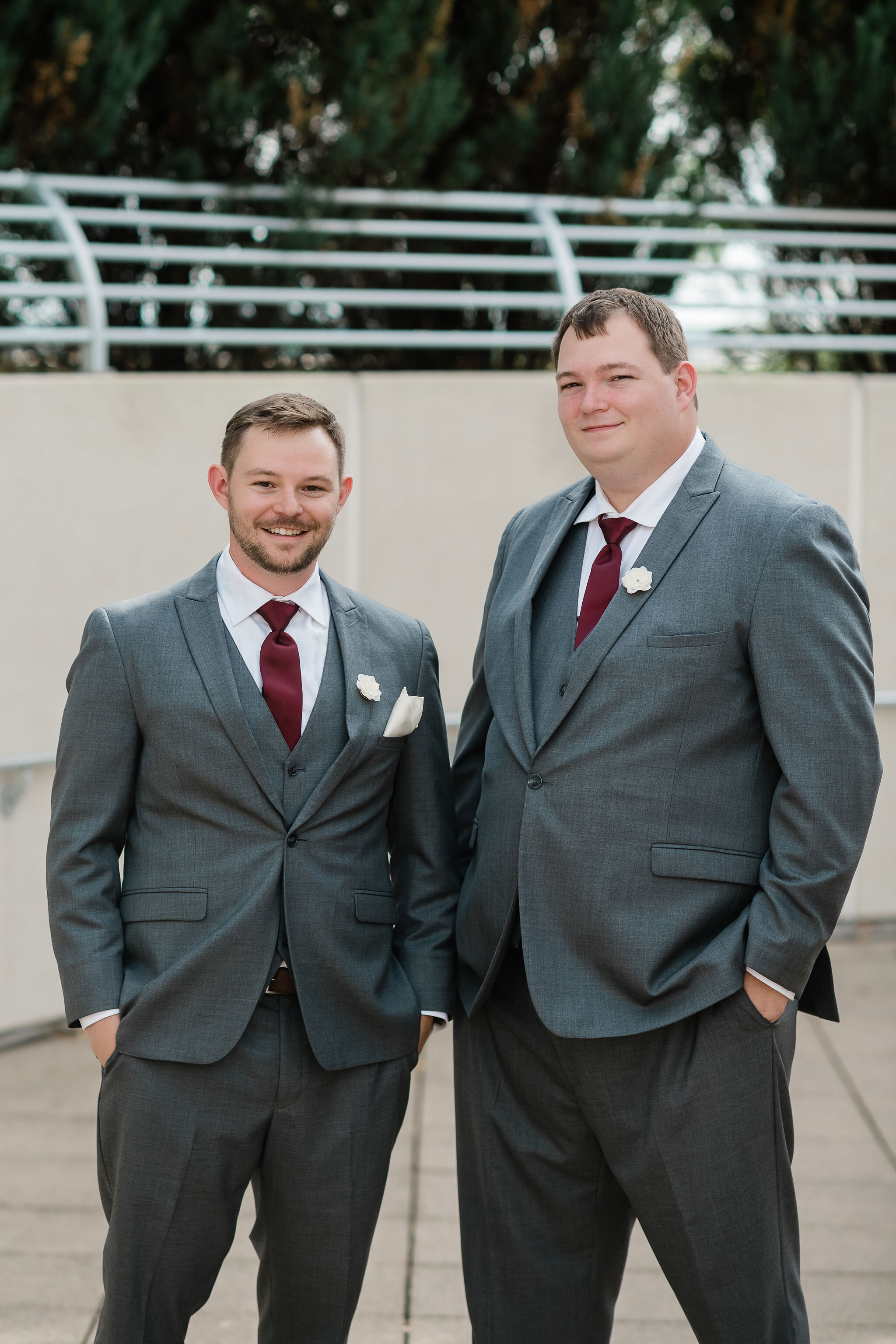 Groom and groomsman