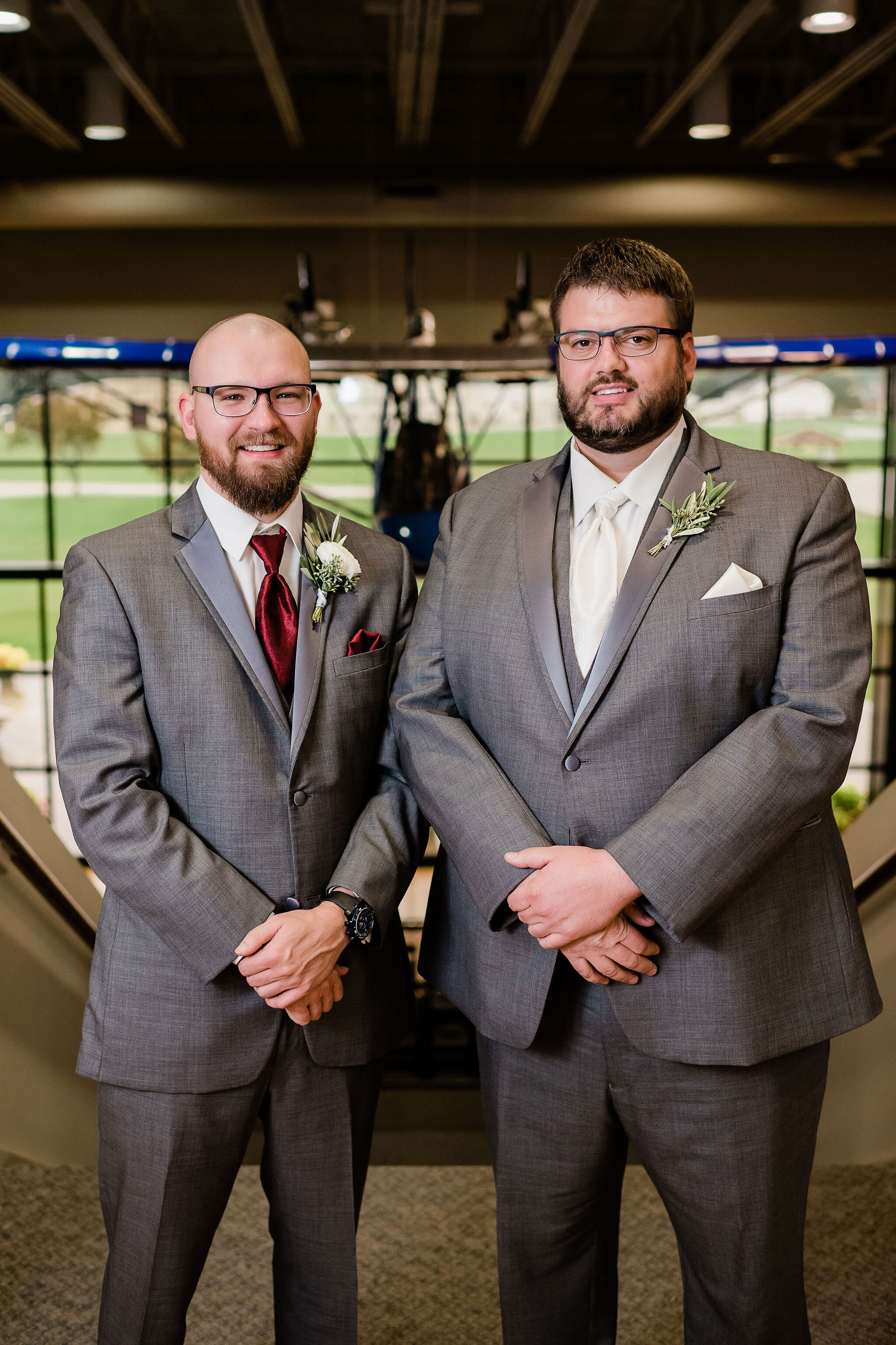 Groom and groomsman