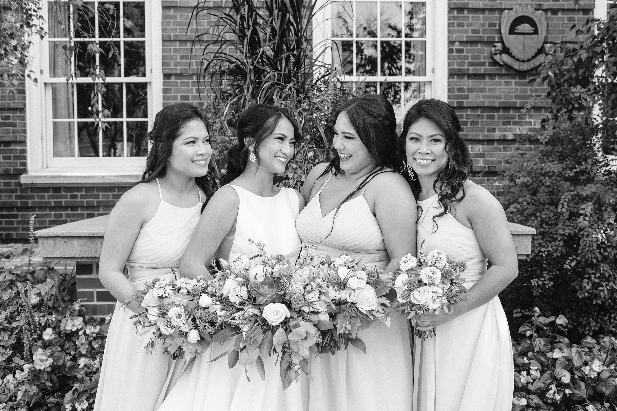 Bride with her sisters
